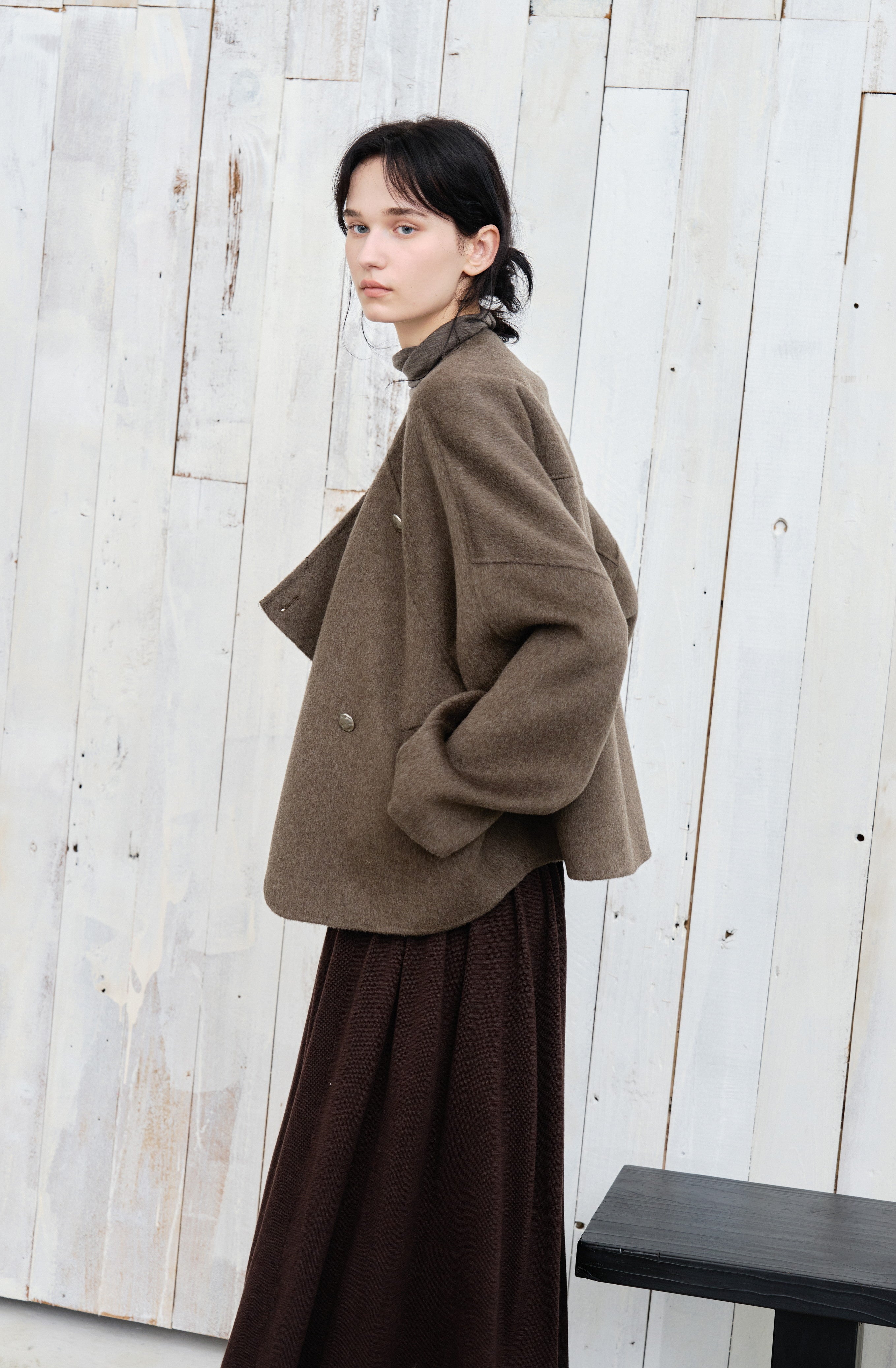 ASSORTED BUTTON WOOL COAT