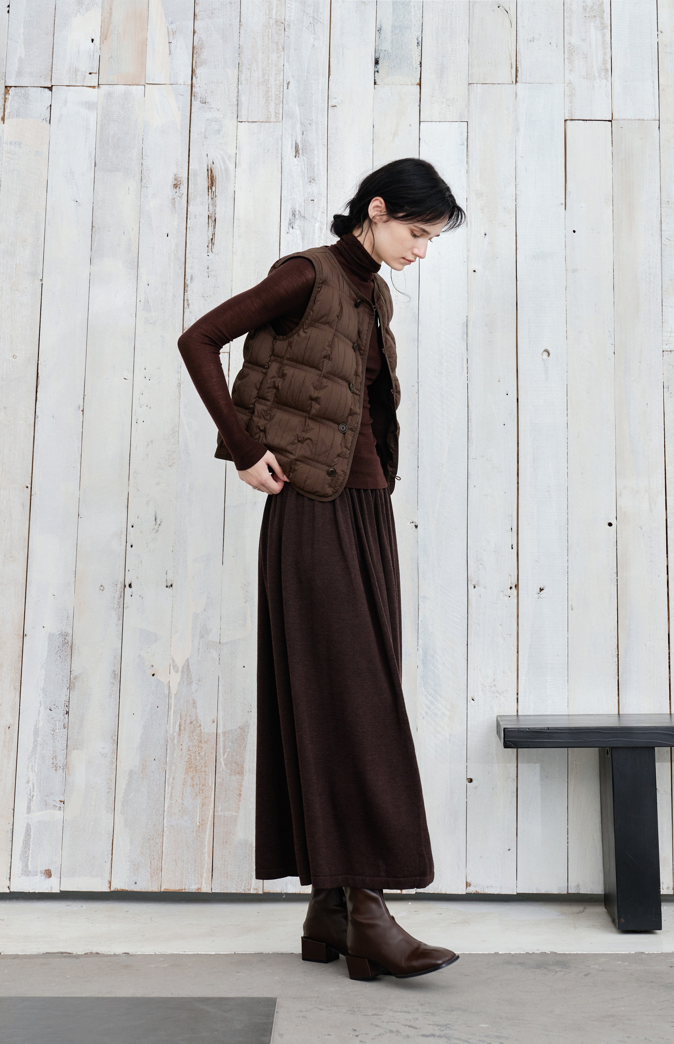 SOFT PLEATED DRAPE SKIRT