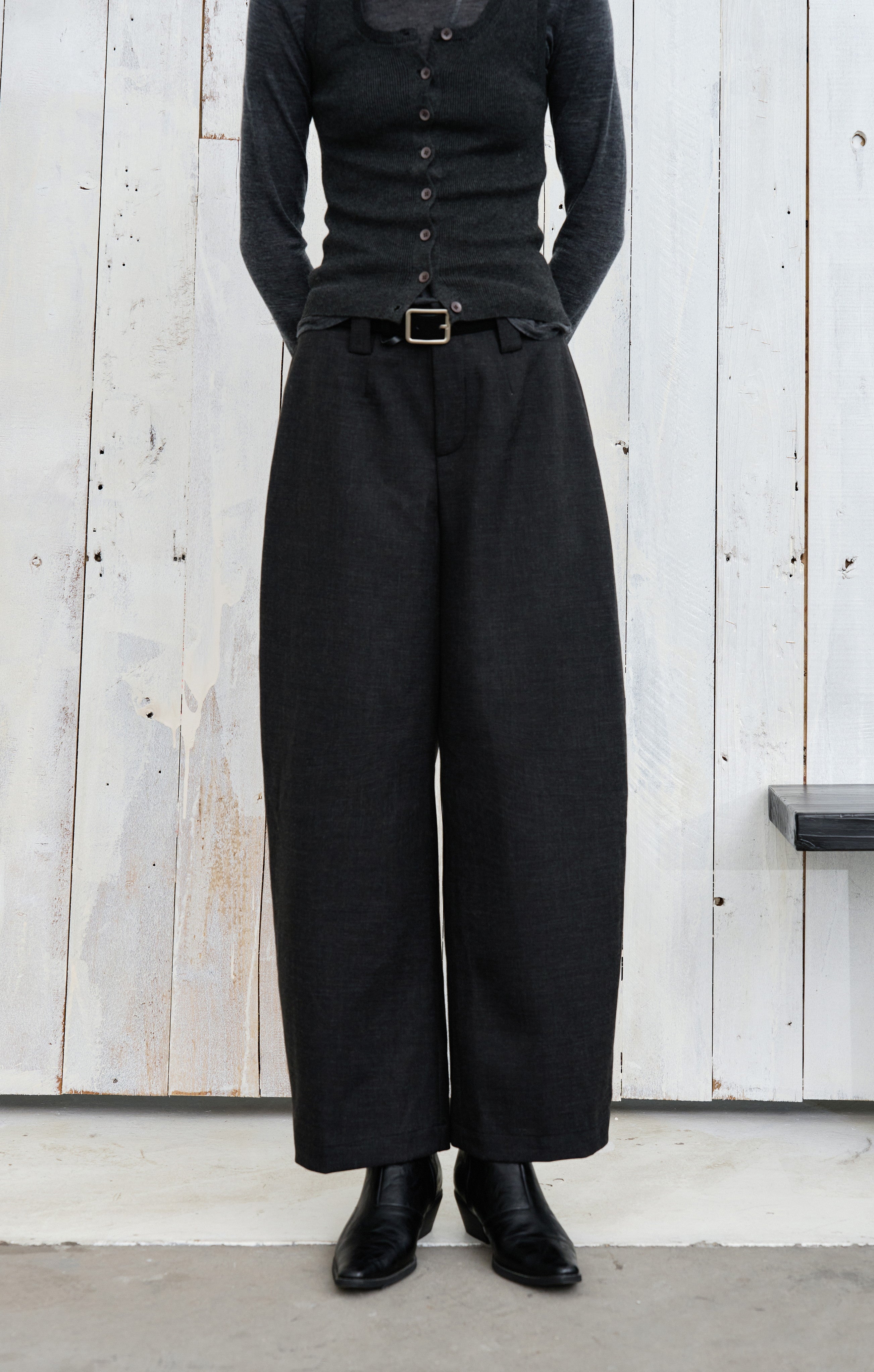 WIDE LEG CROPPED PANTS / ワイドレッグクロップドパンツ