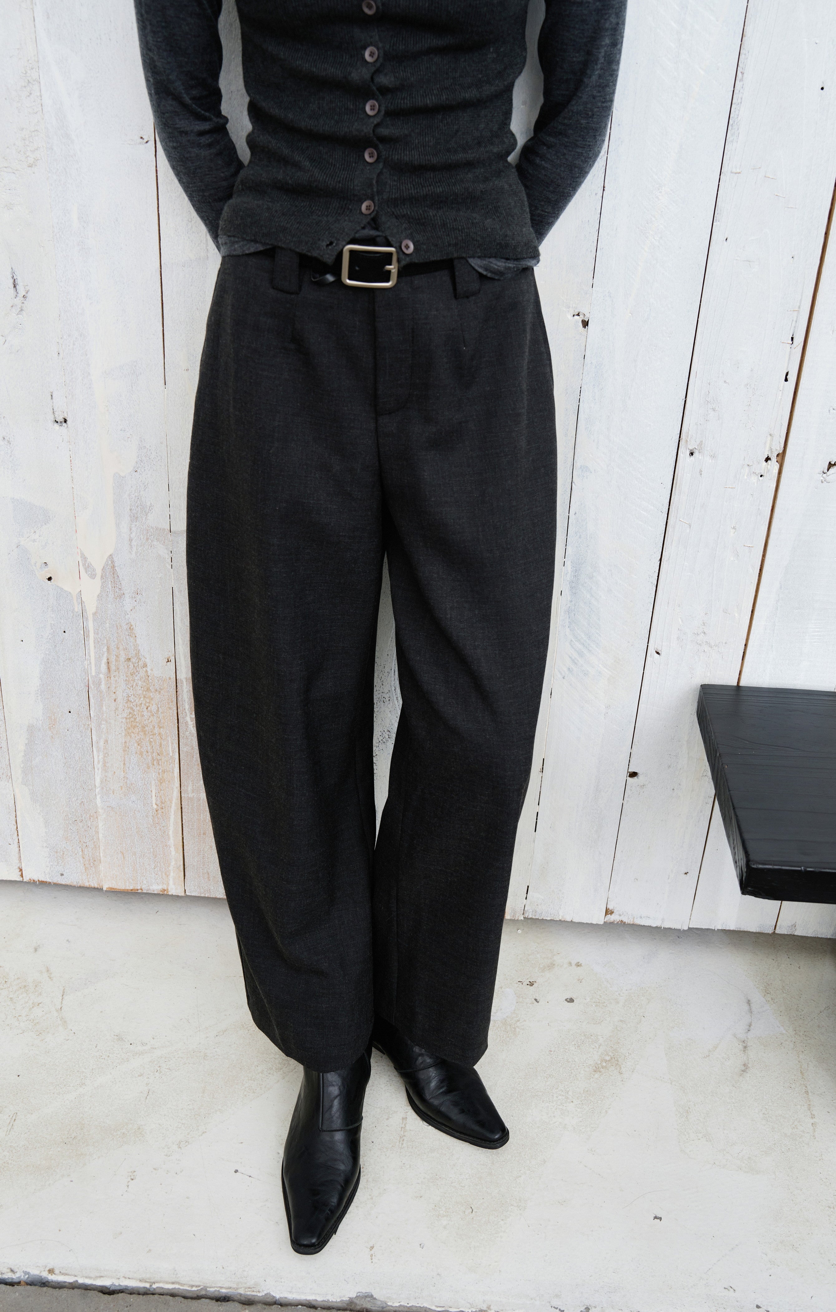 WIDE LEG CROPPED PANTS / ワイドレッグクロップドパンツ