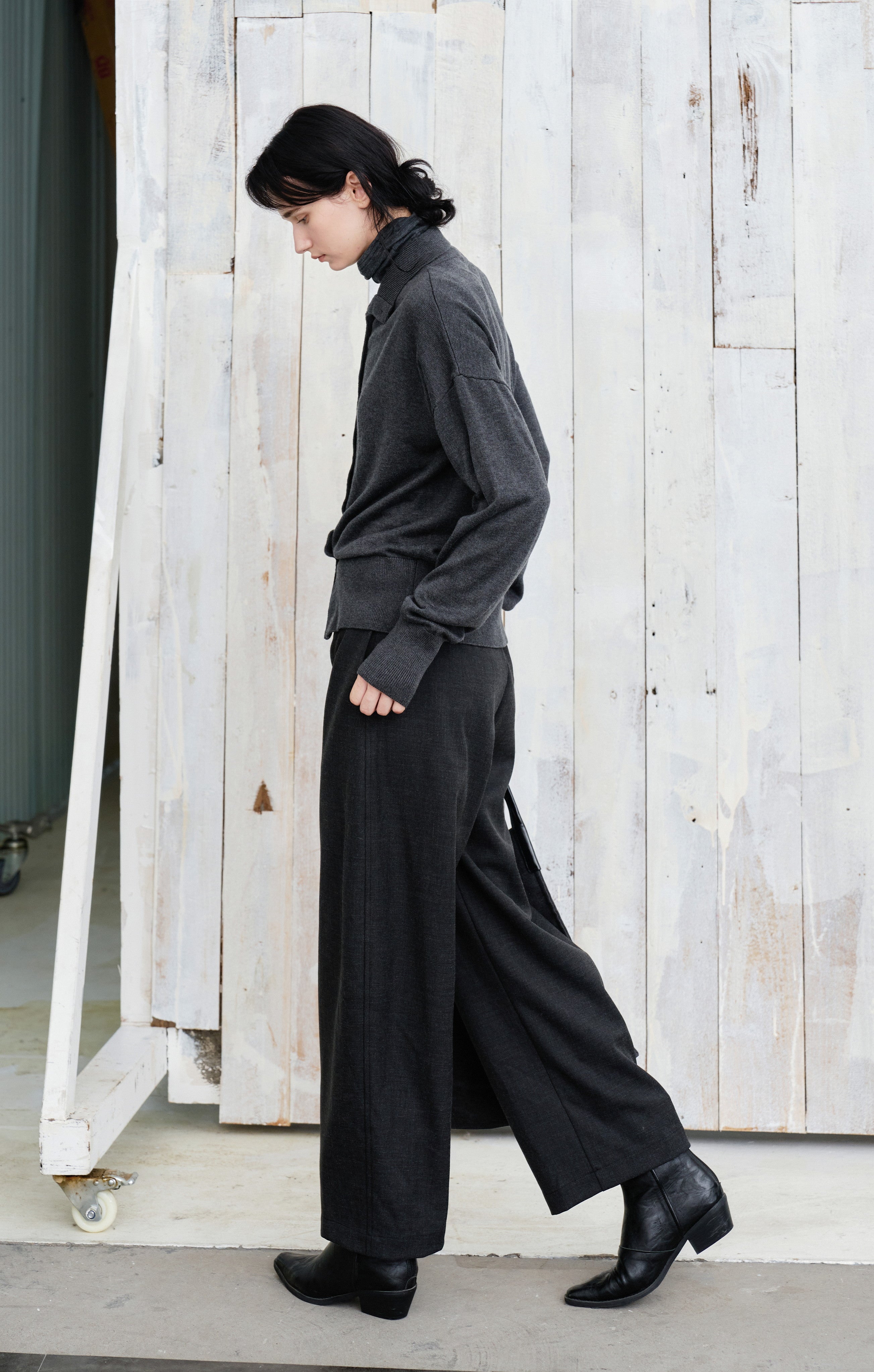 WIDE LEG CROPPED PANTS / ワイドレッグクロップドパンツ