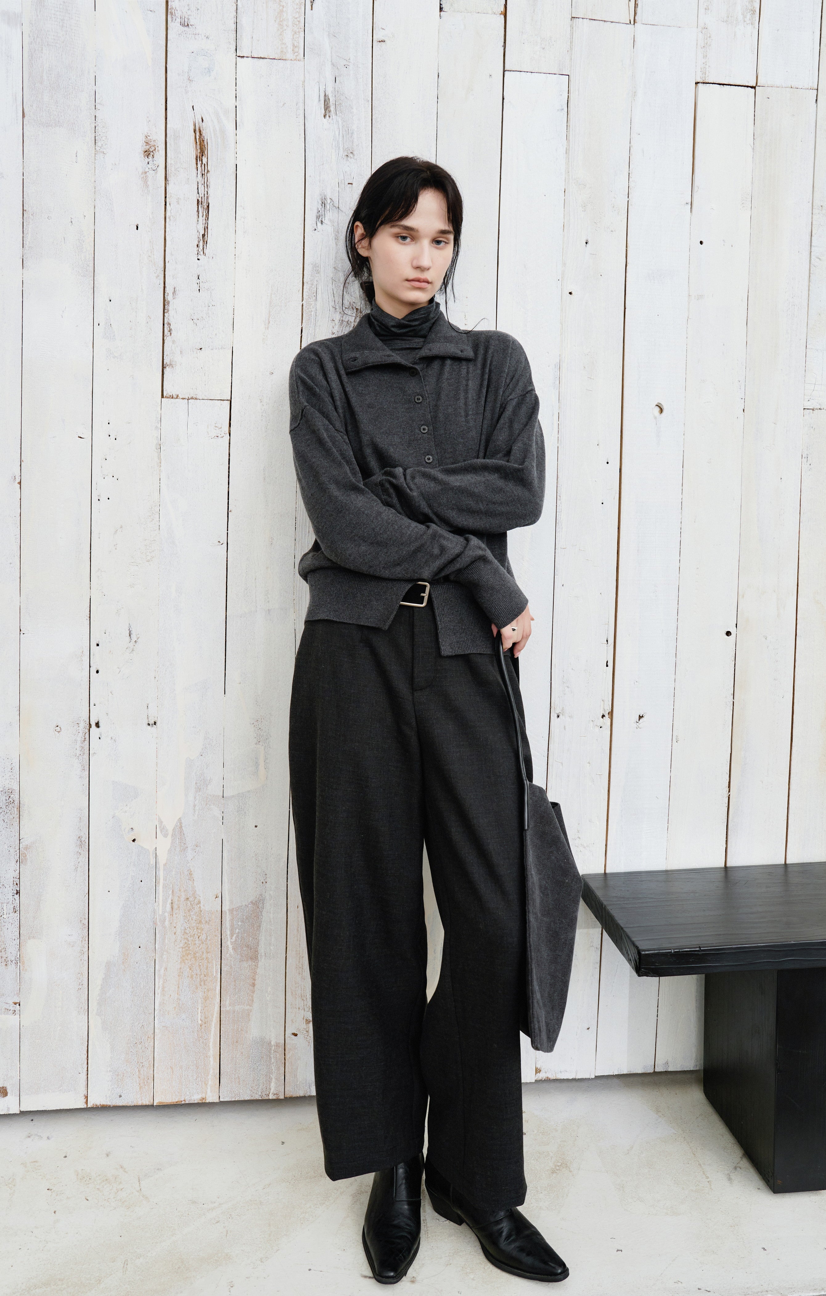 WIDE LEG CROPPED PANTS / ワイドレッグクロップドパンツ