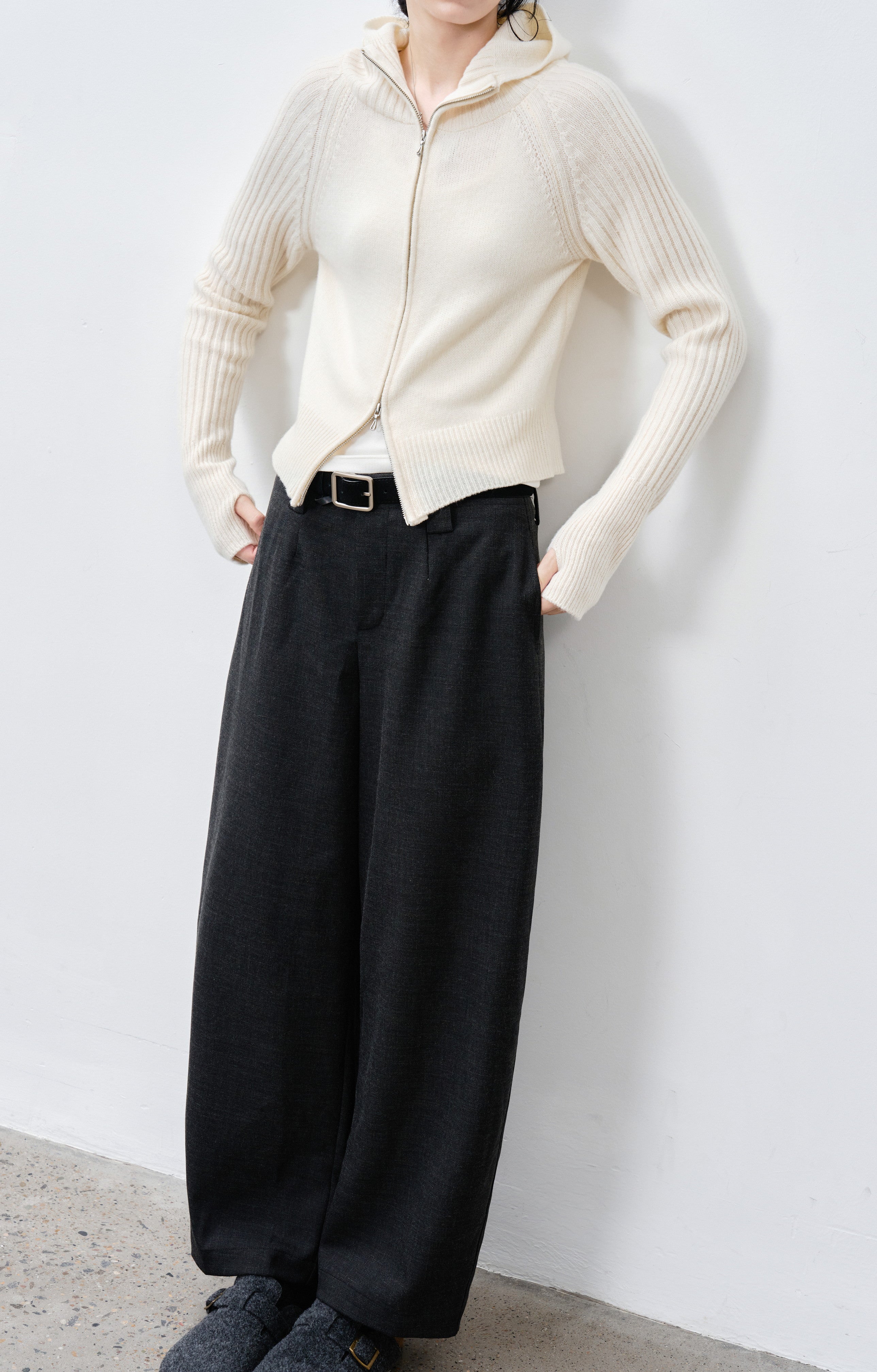 WIDE LEG CROPPED PANTS / ワイドレッグクロップドパンツ
