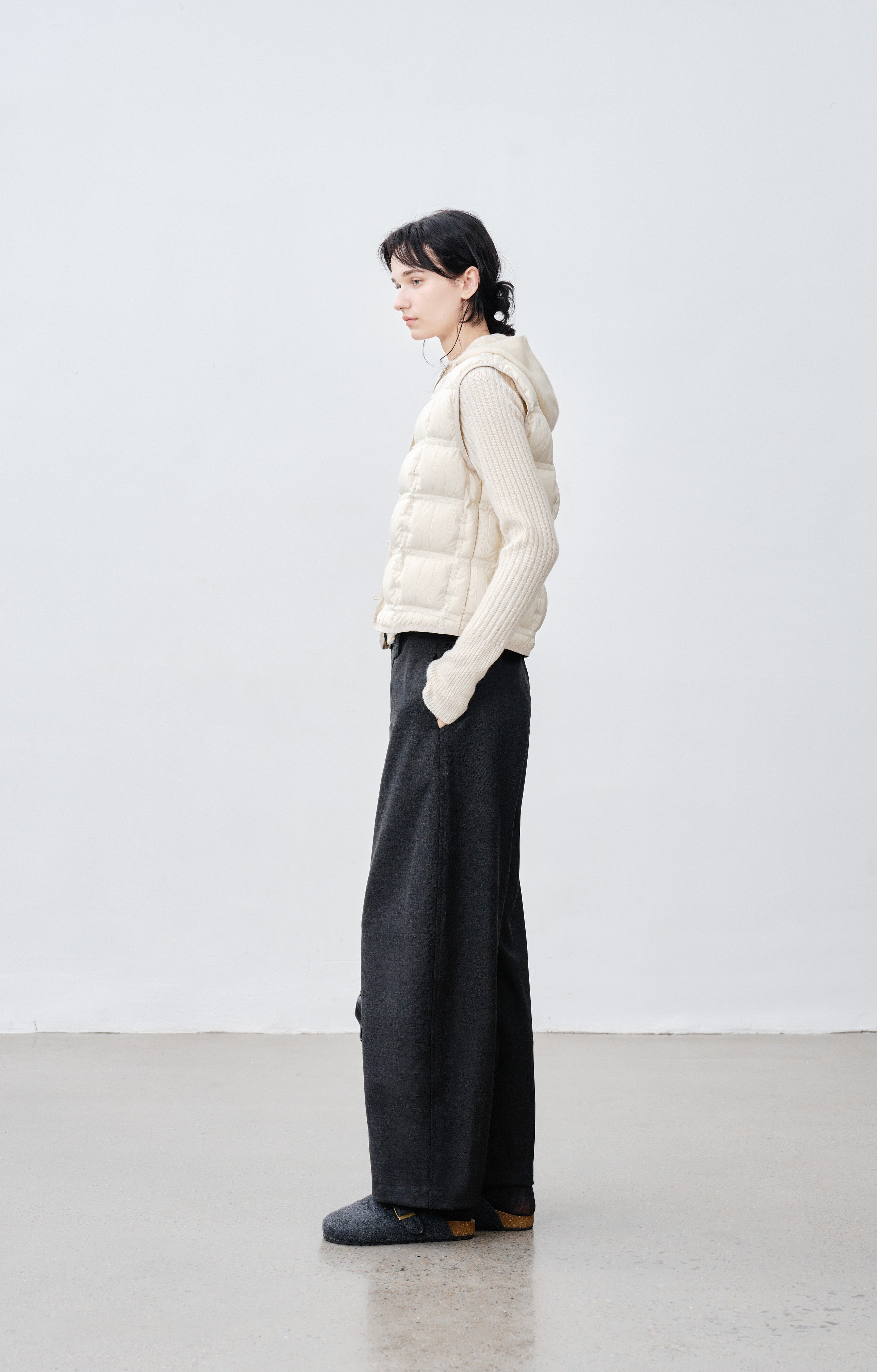 WIDE LEG CROPPED PANTS / ワイドレッグクロップドパンツ