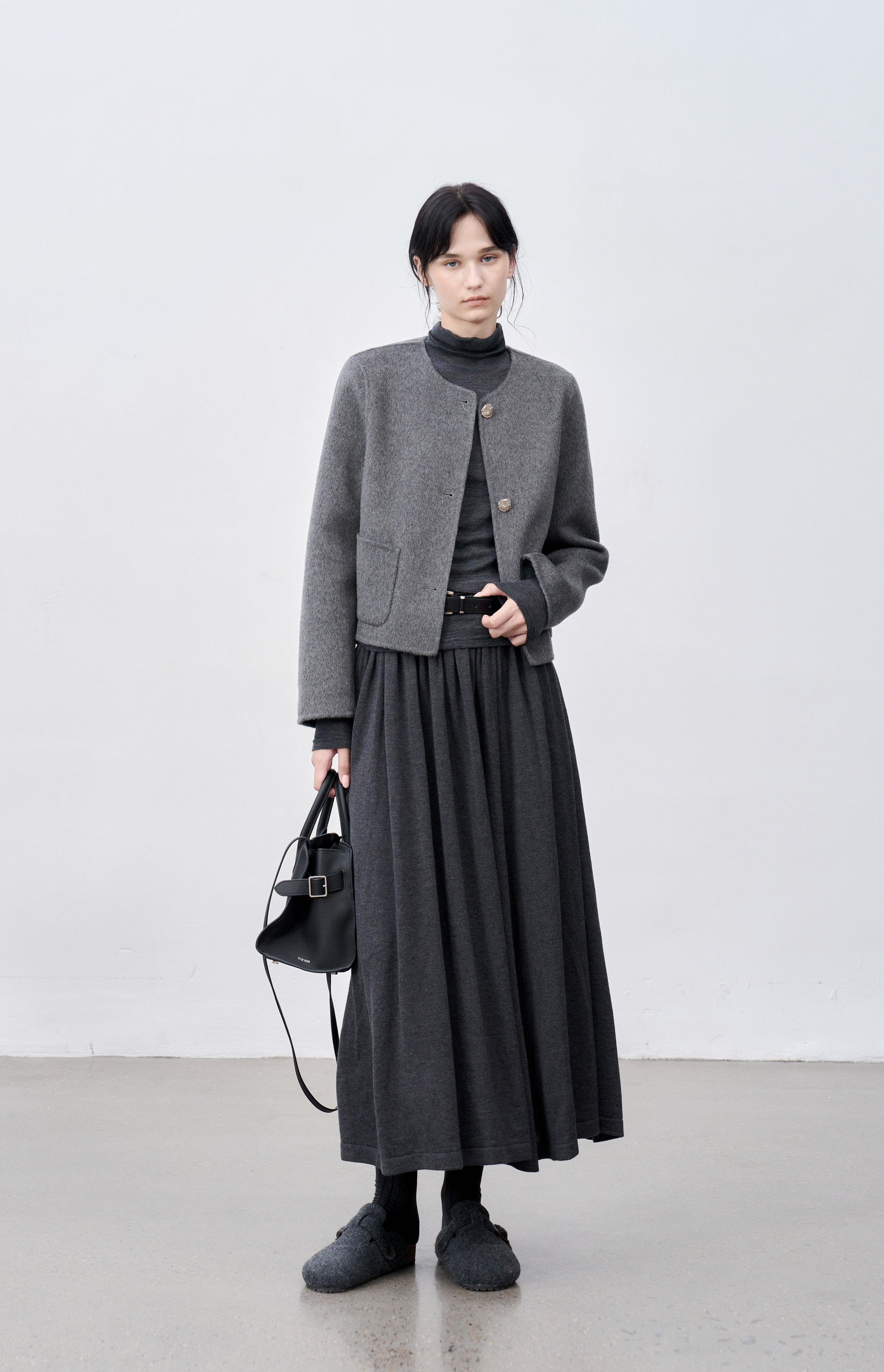 SOFT PLEATED DRAPE SKIRT