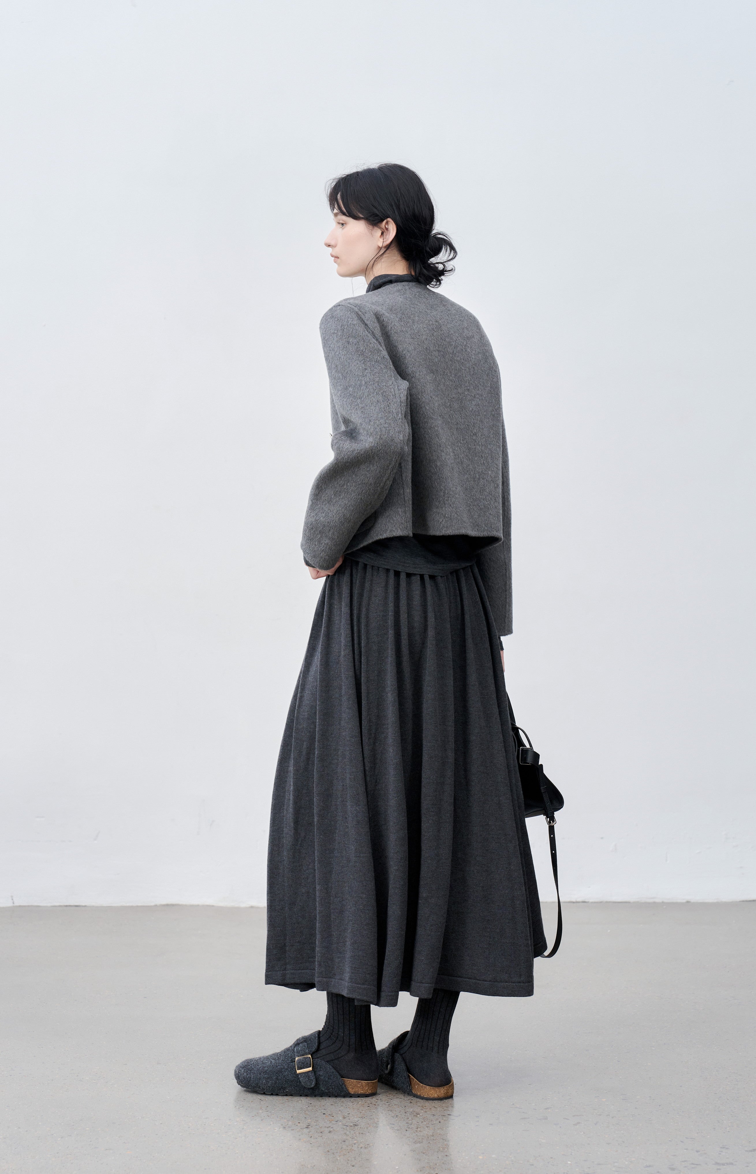 SOFT PLEATED DRAPE SKIRT