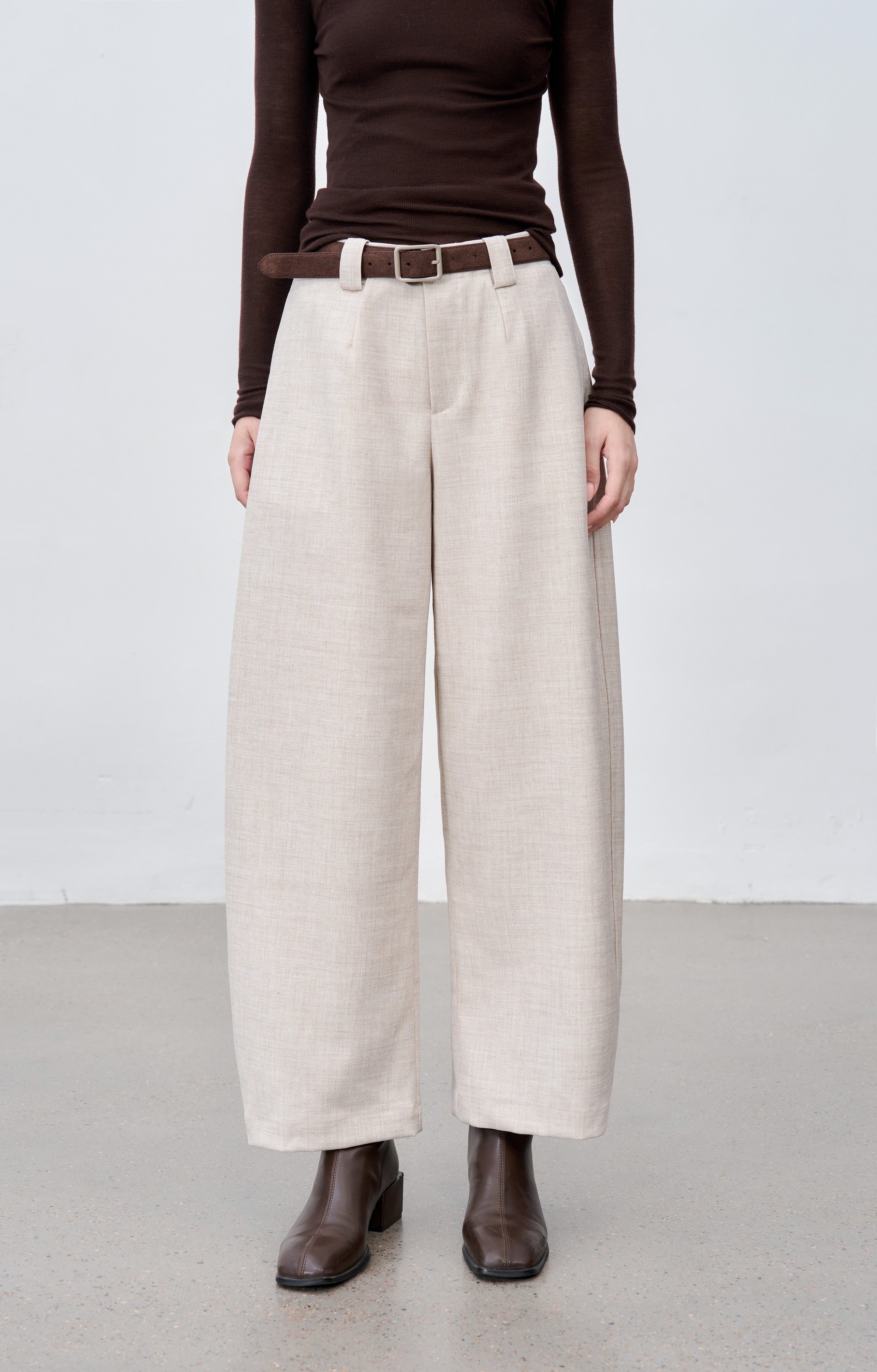 WIDE LEG CROPPED PANTS / ワイドレッグクロップドパンツ