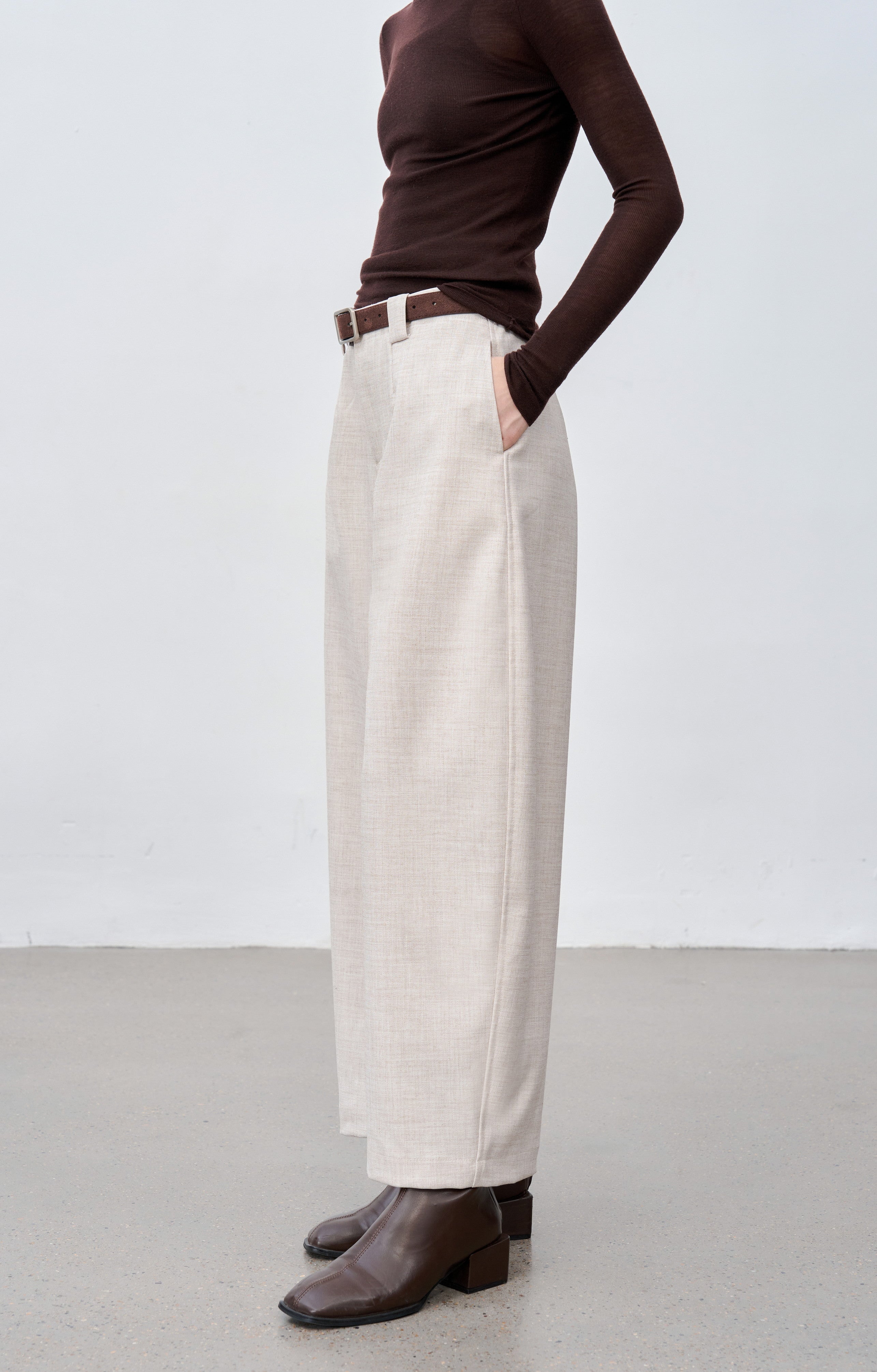 WIDE LEG CROPPED PANTS / ワイドレッグクロップドパンツ