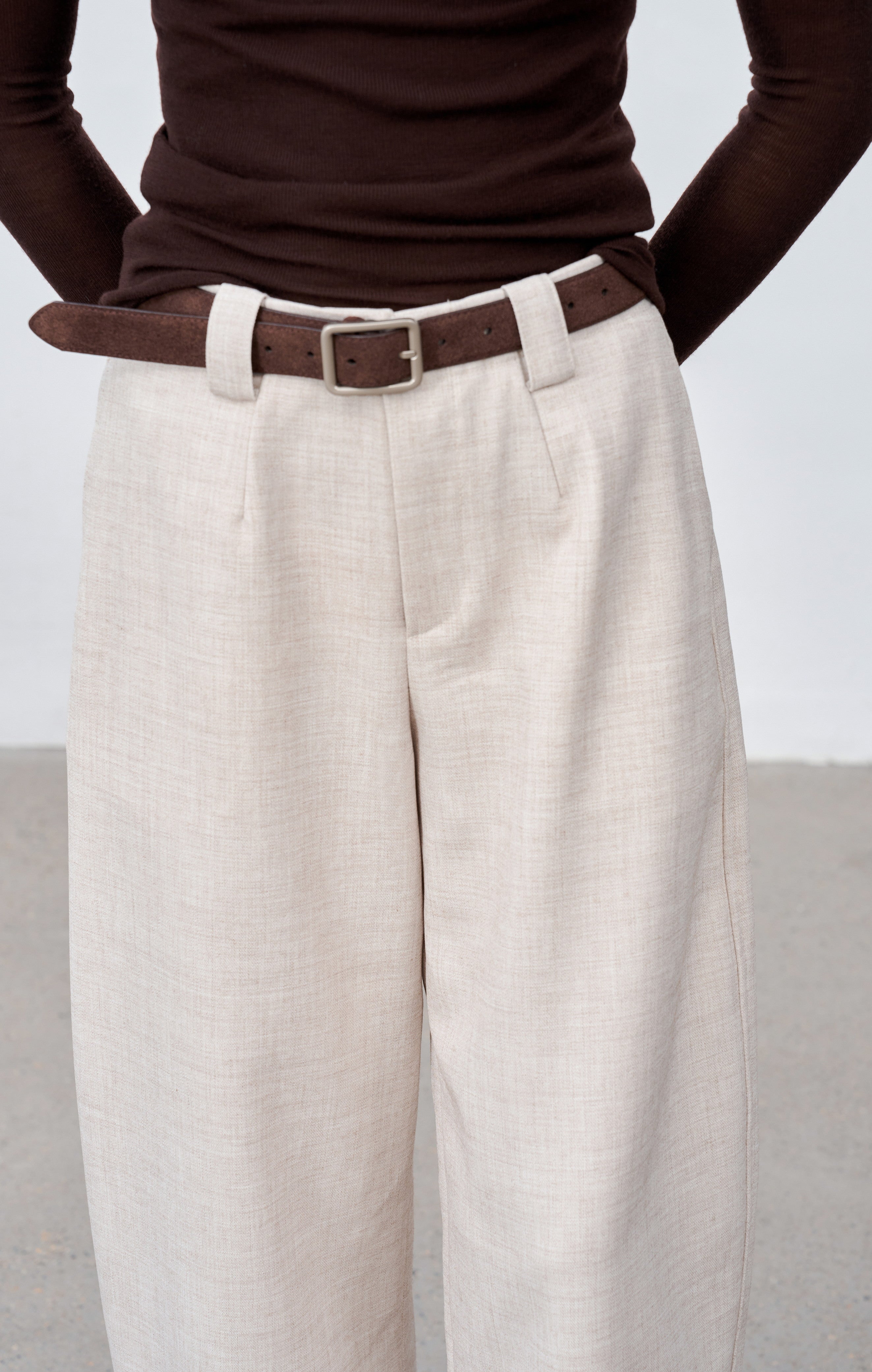 WIDE LEG CROPPED PANTS / ワイドレッグクロップドパンツ