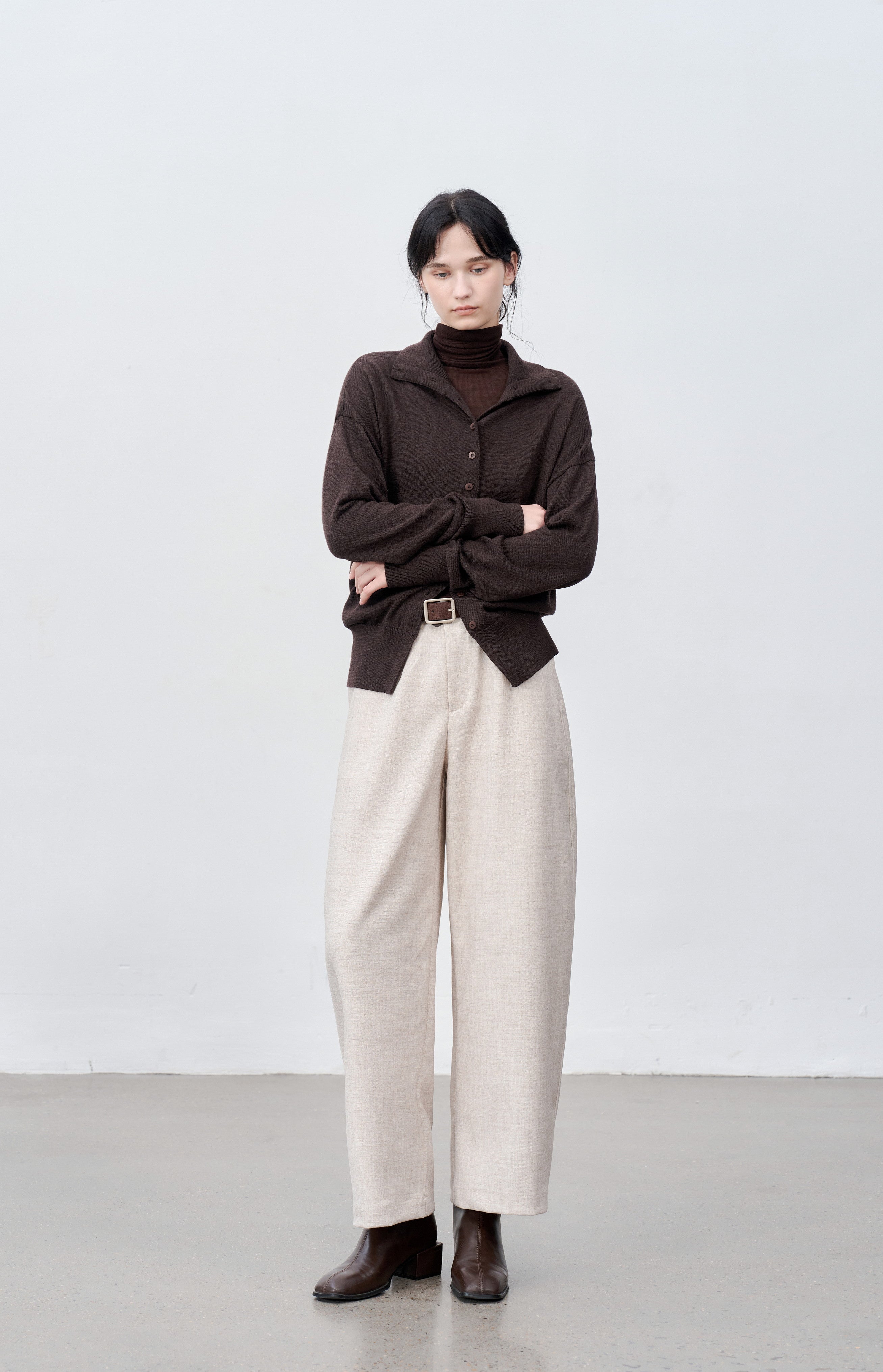 WIDE LEG CROPPED PANTS / ワイドレッグクロップドパンツ