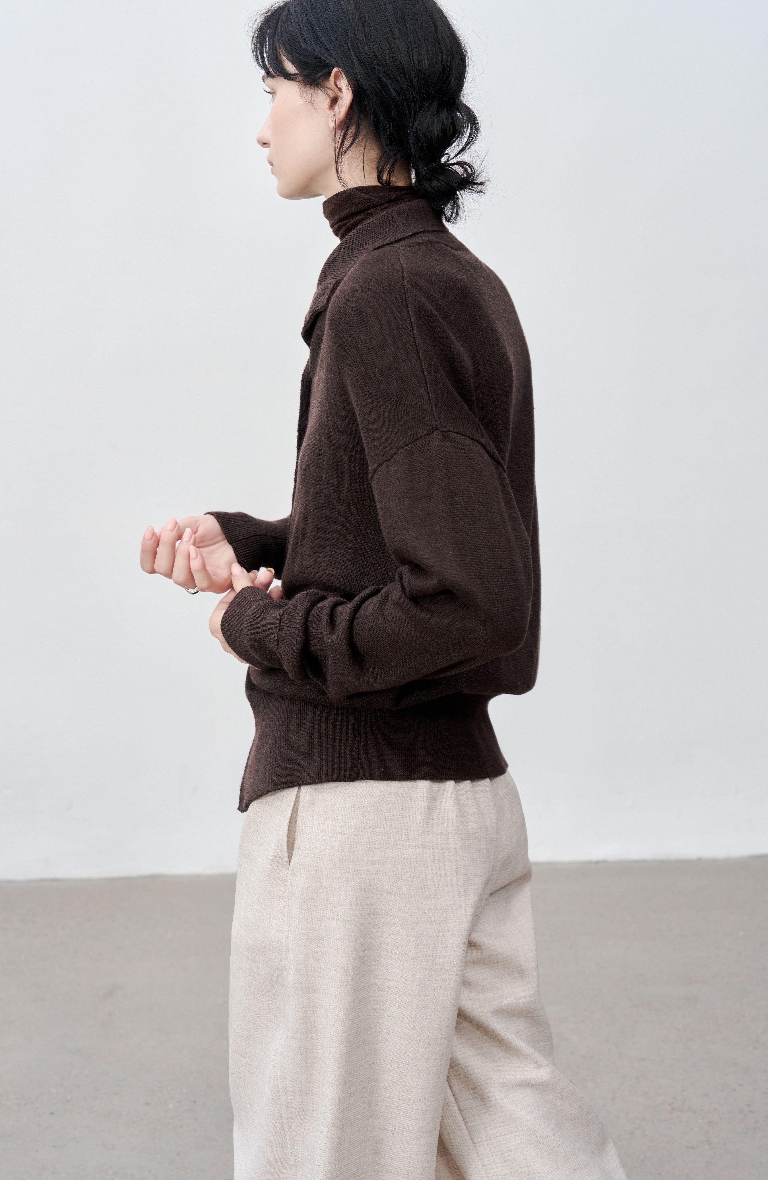 SOFT FIT TURTLE CARDIGAN / ソフトフィットタートルカーディガン