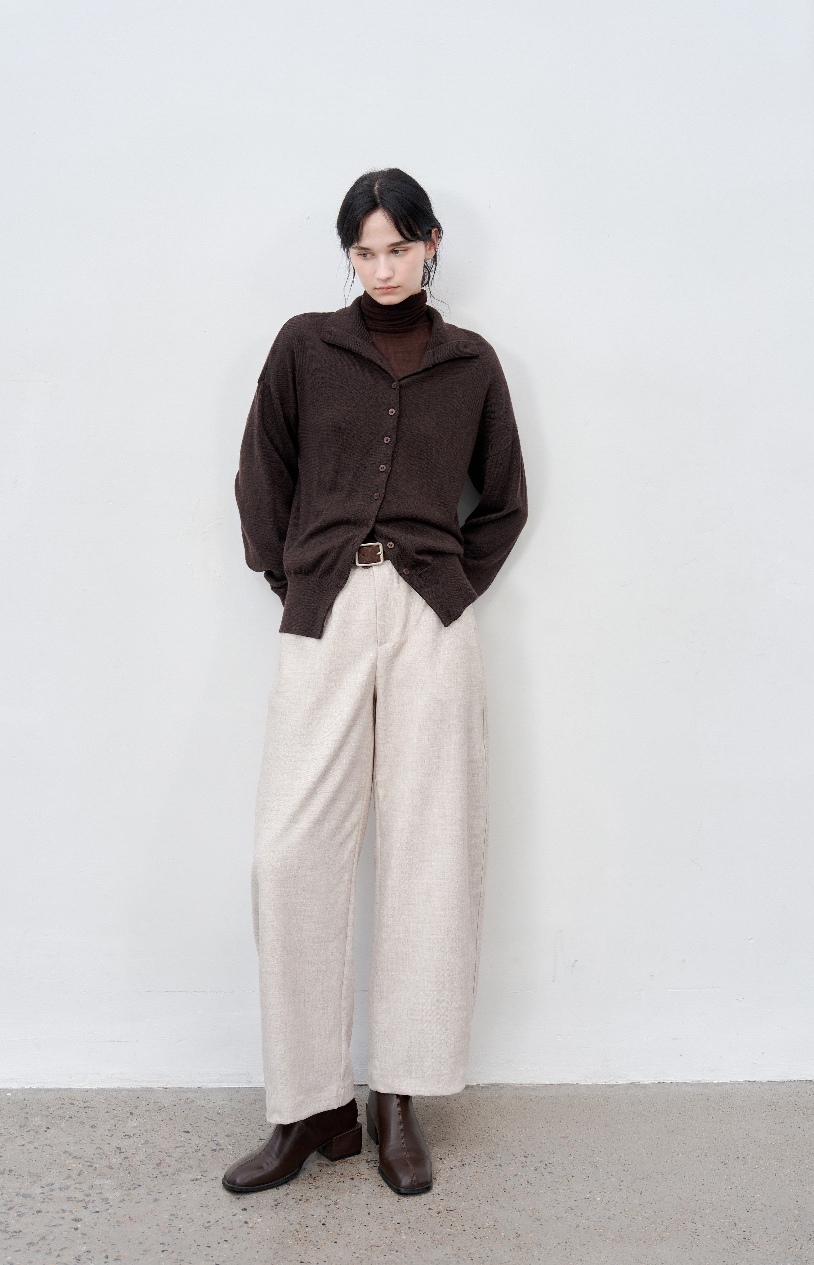 WIDE LEG CROPPED PANTS / ワイドレッグクロップドパンツ