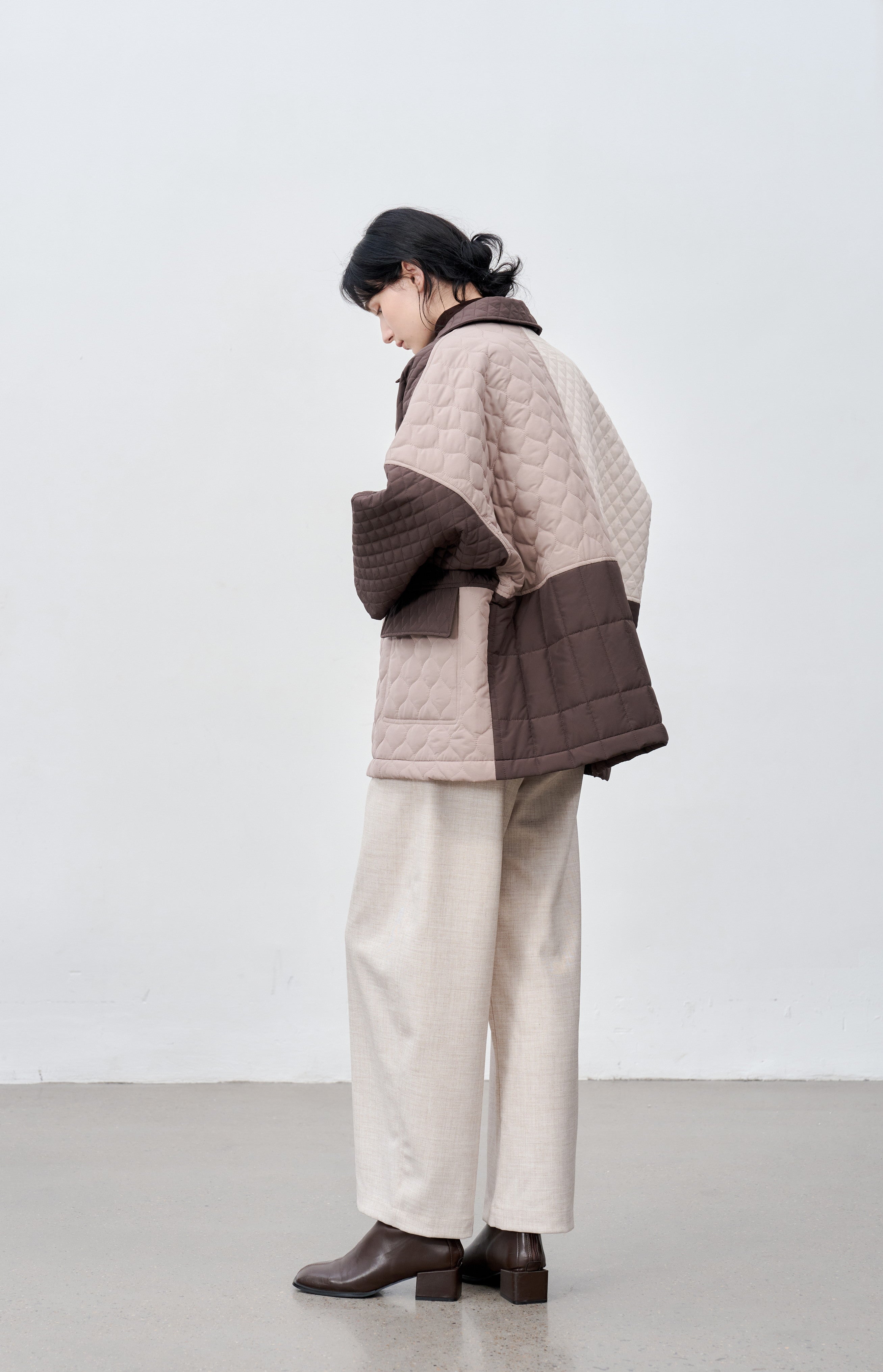 PATCHWORK COLOR QUILTED JACKET