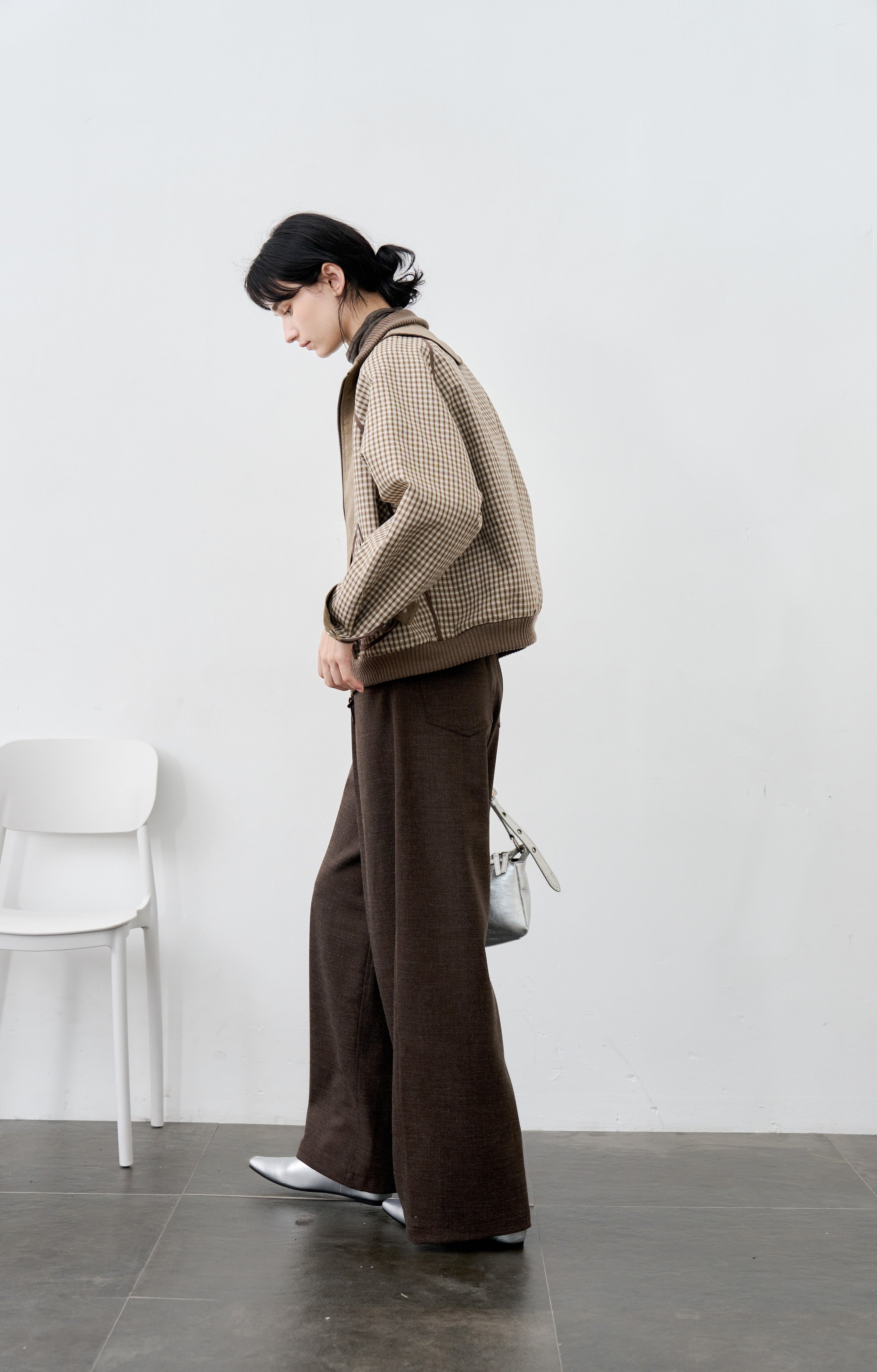 REVERSE PLAID DESIGN JACKET / 리버스 체크 디자인 재킷
