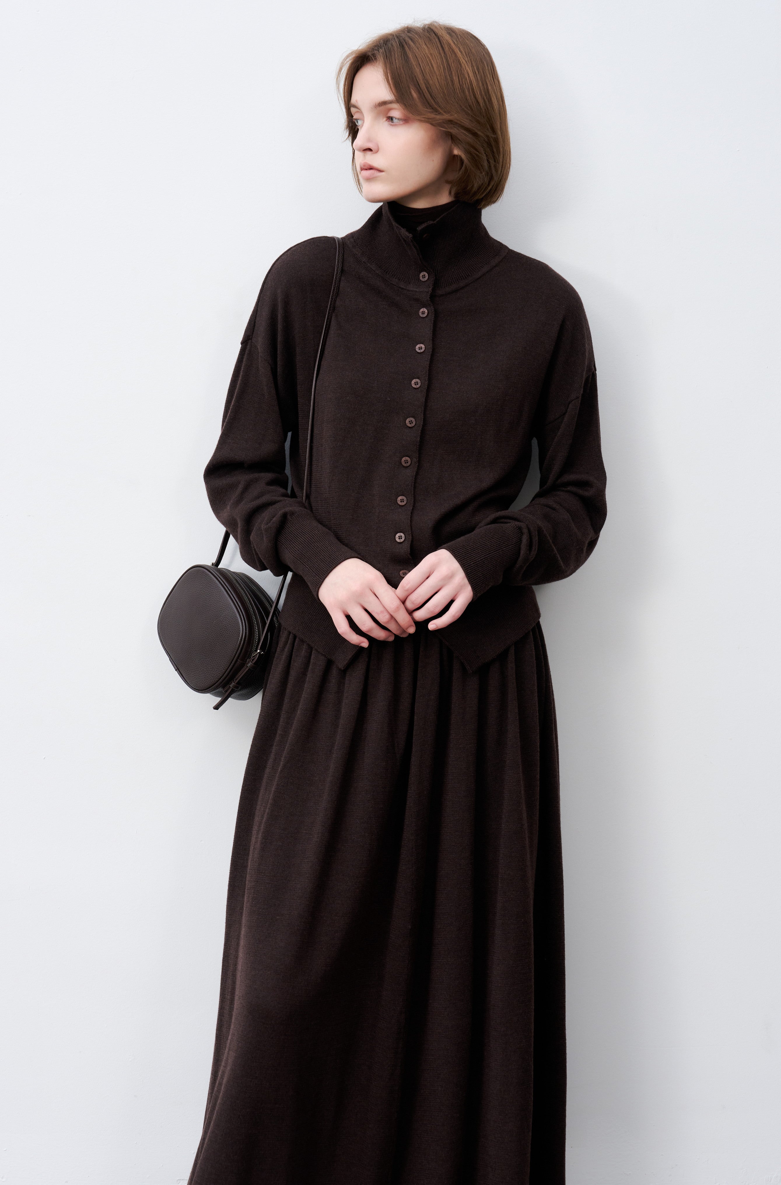 SOFT PLEATED DRAPE SKIRT