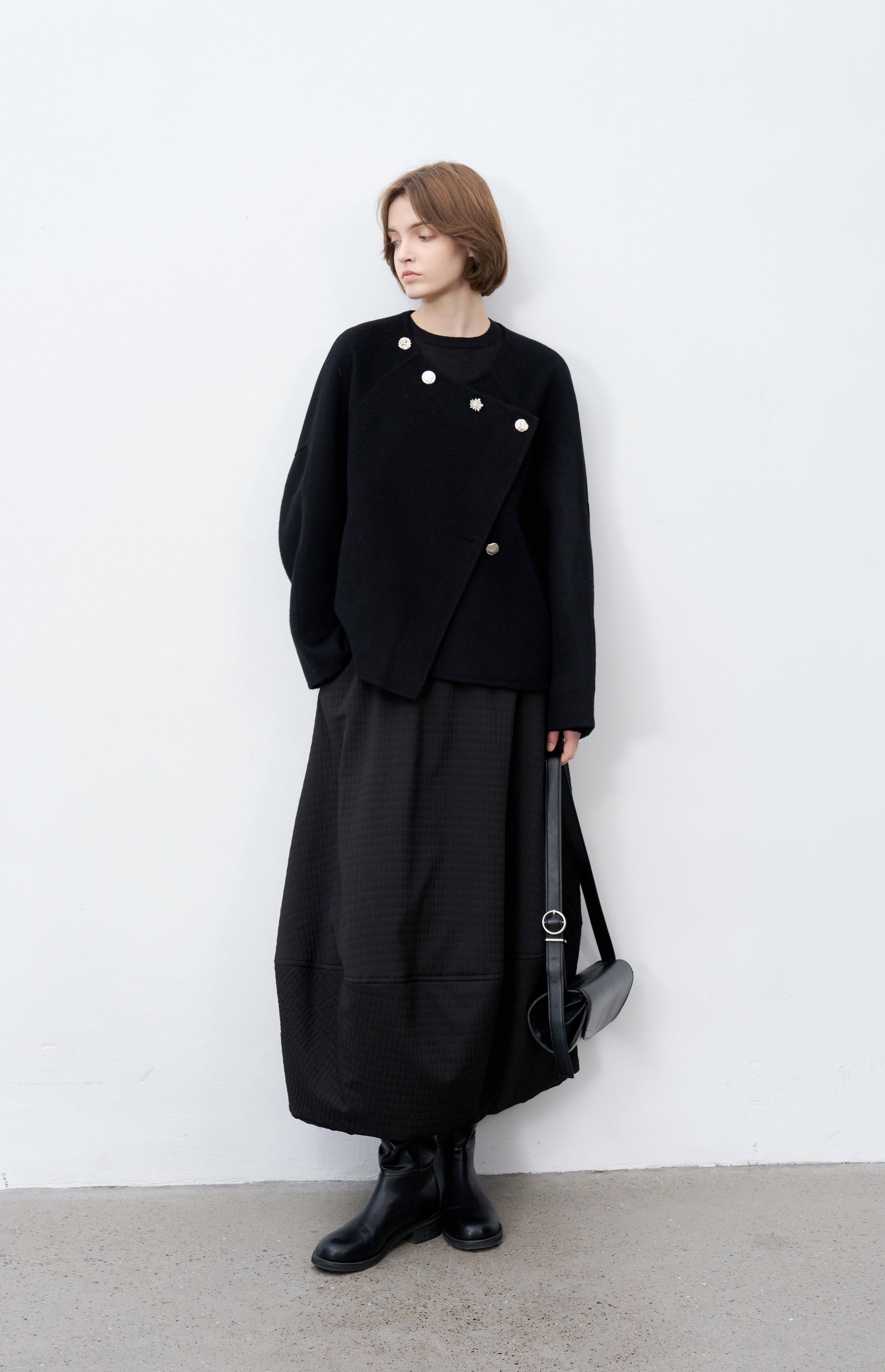 ASSORTED BUTTON WOOL COAT