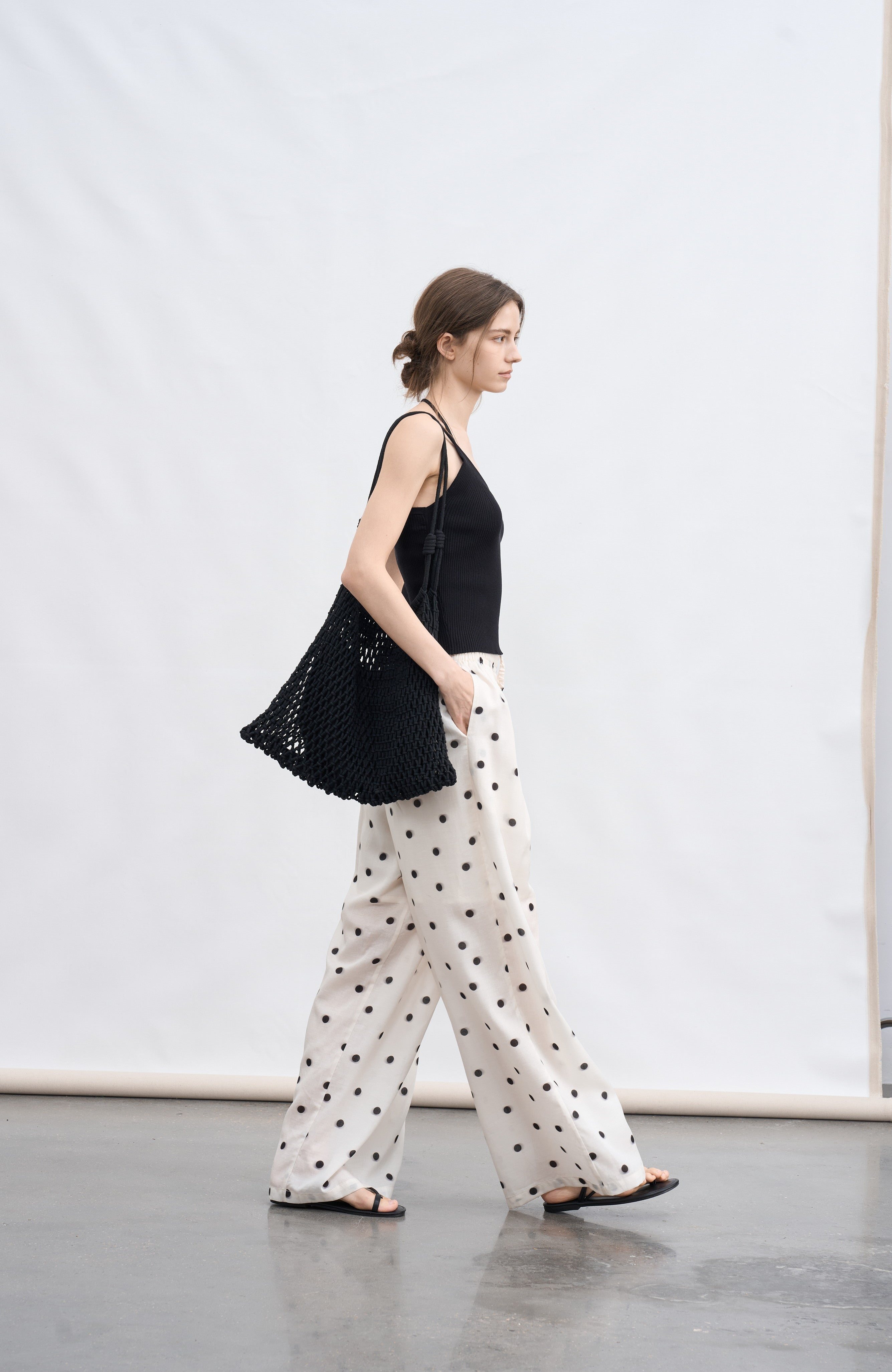 POLKA DOT SMOOTH PANTS / ポルカドットスムースパンツ