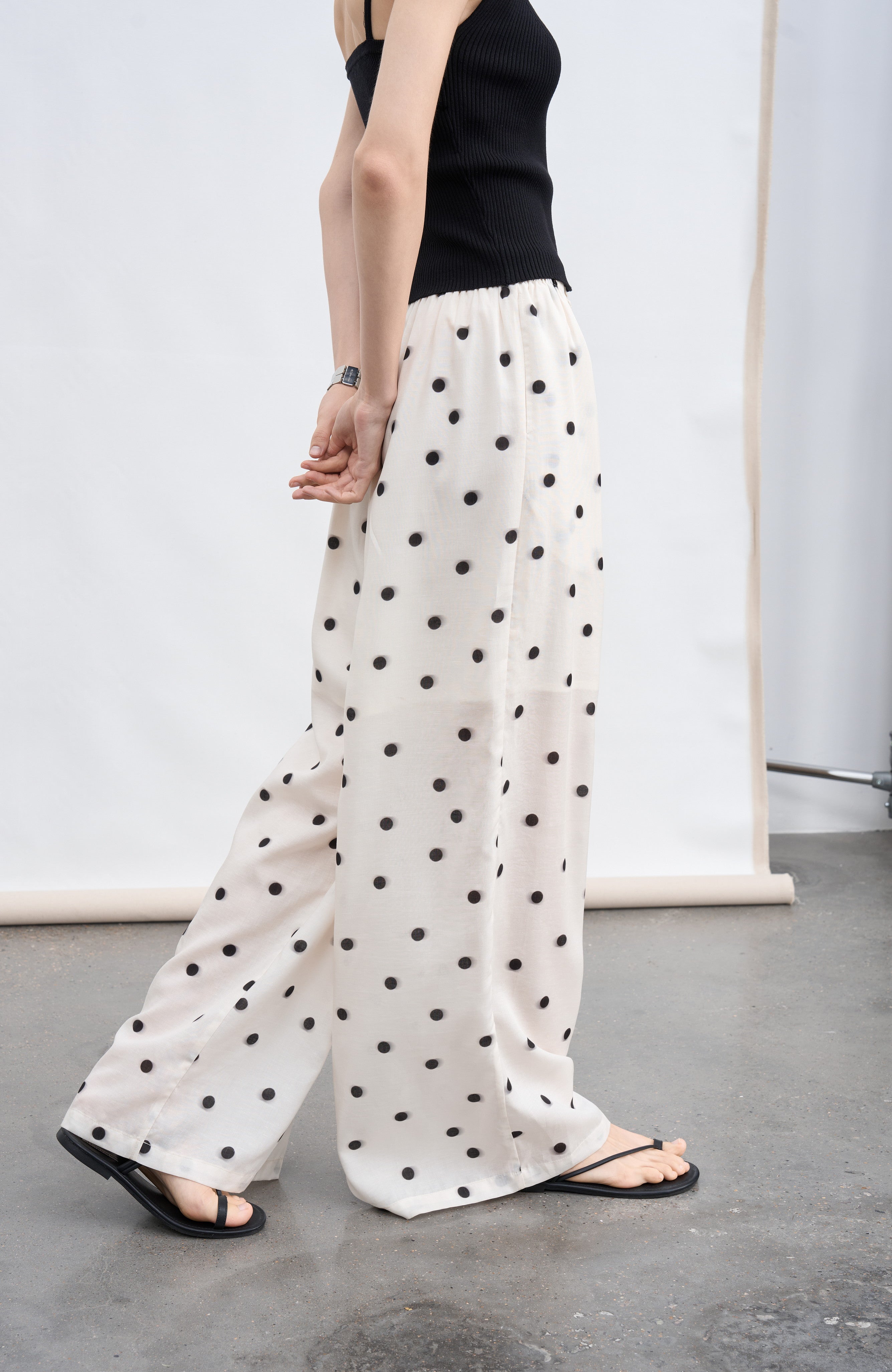 POLKA DOT SMOOTH PANTS