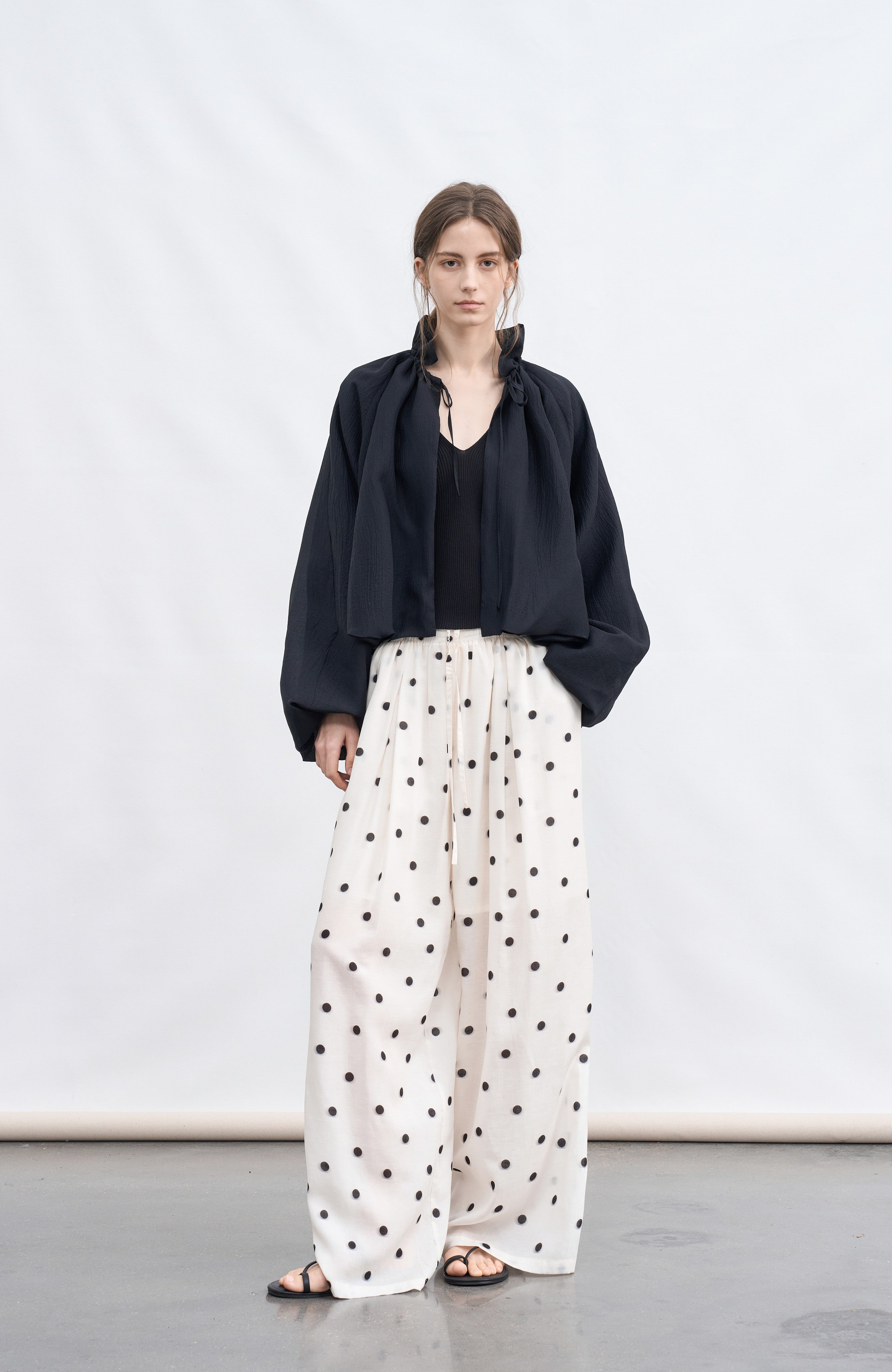 tageechita ストリングネックドレープブルゾン STRING NECK DRAPE BLOUSON / ストリングネックドレープブルゾン
