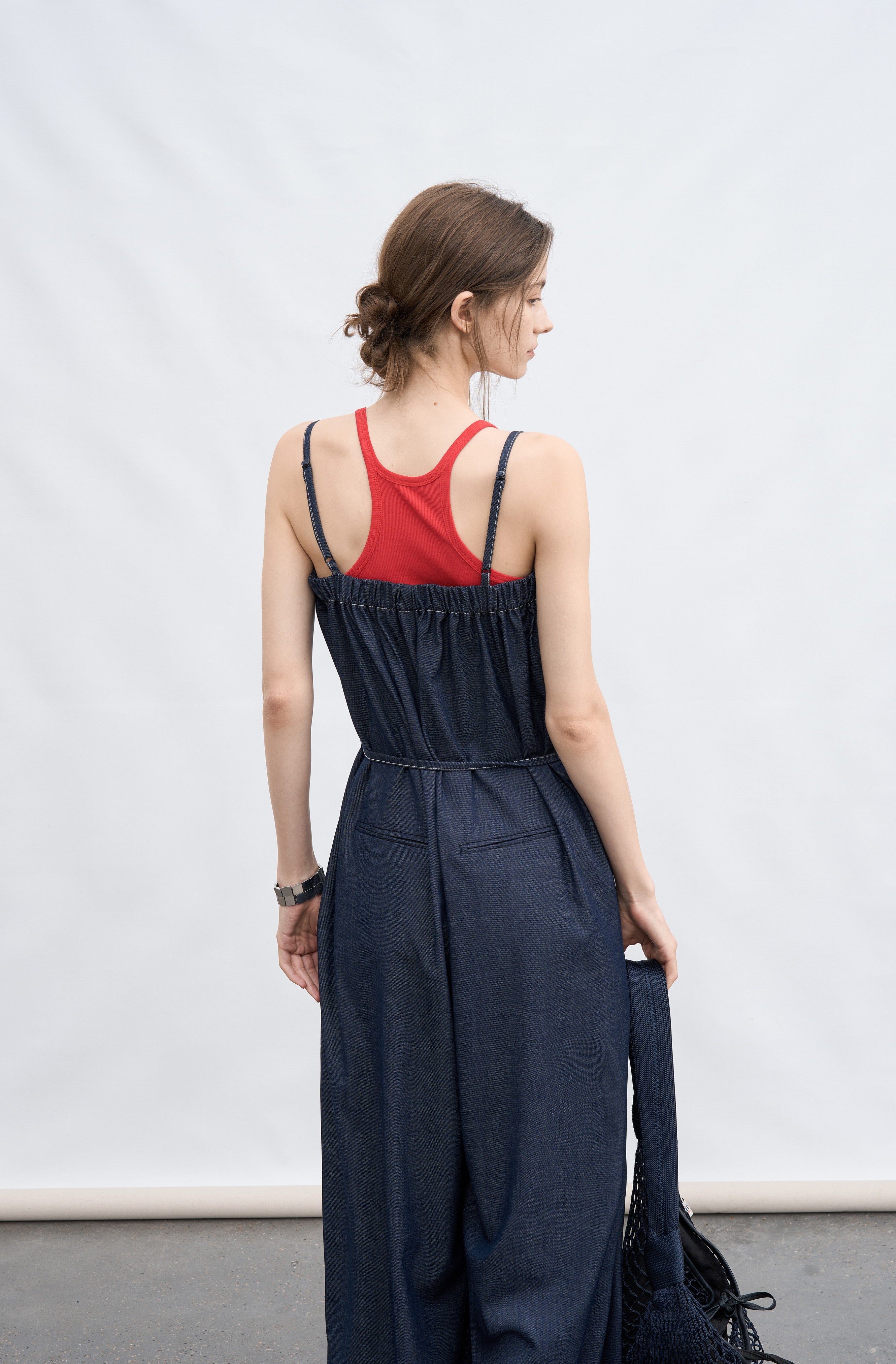 AIRY STITCH DENIM OVERALLS / 에어리 스티치 데님 오버롤