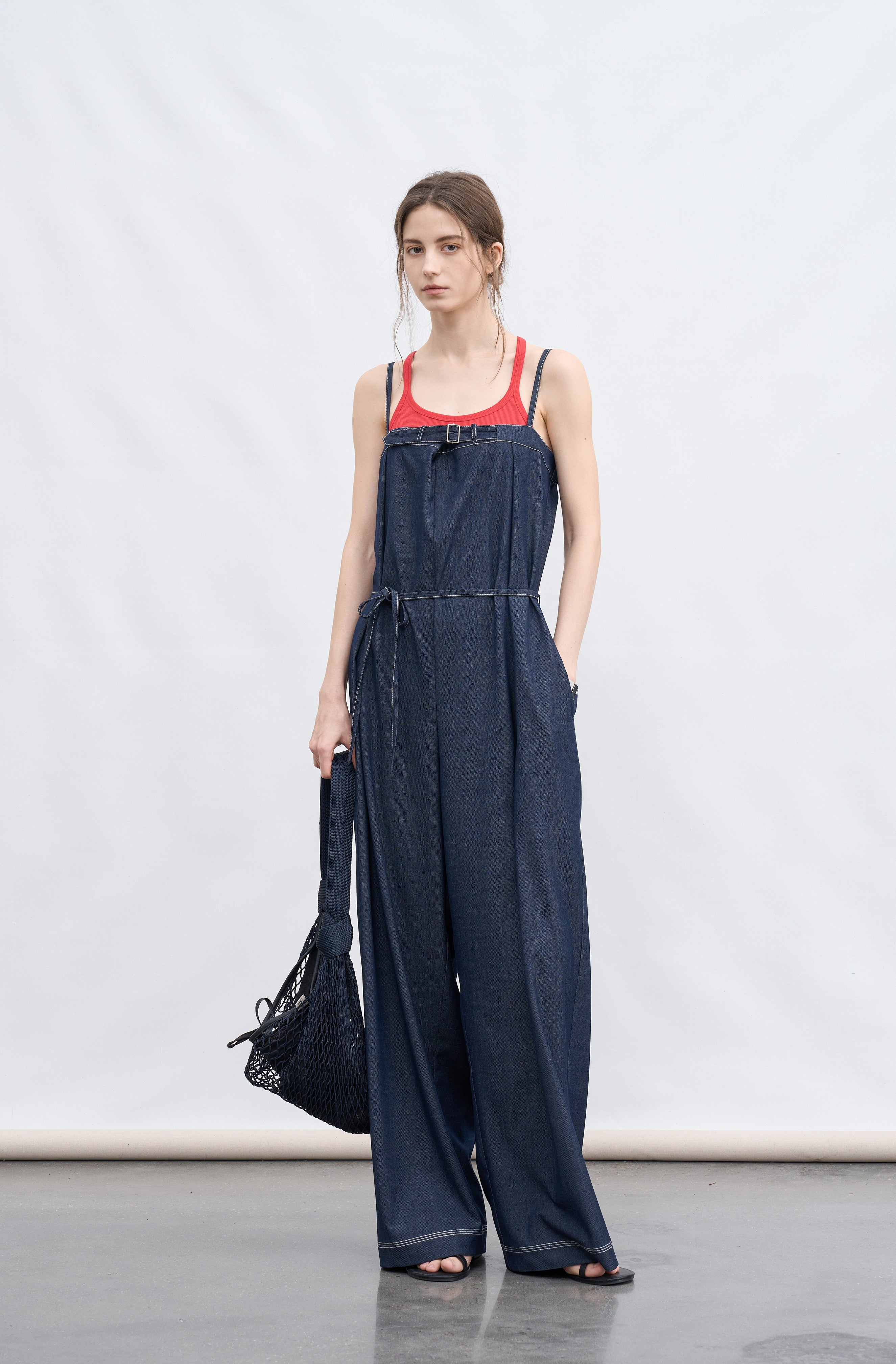 AIRY STITCH DENIM OVERALLS / エアリーステッチデニムオール