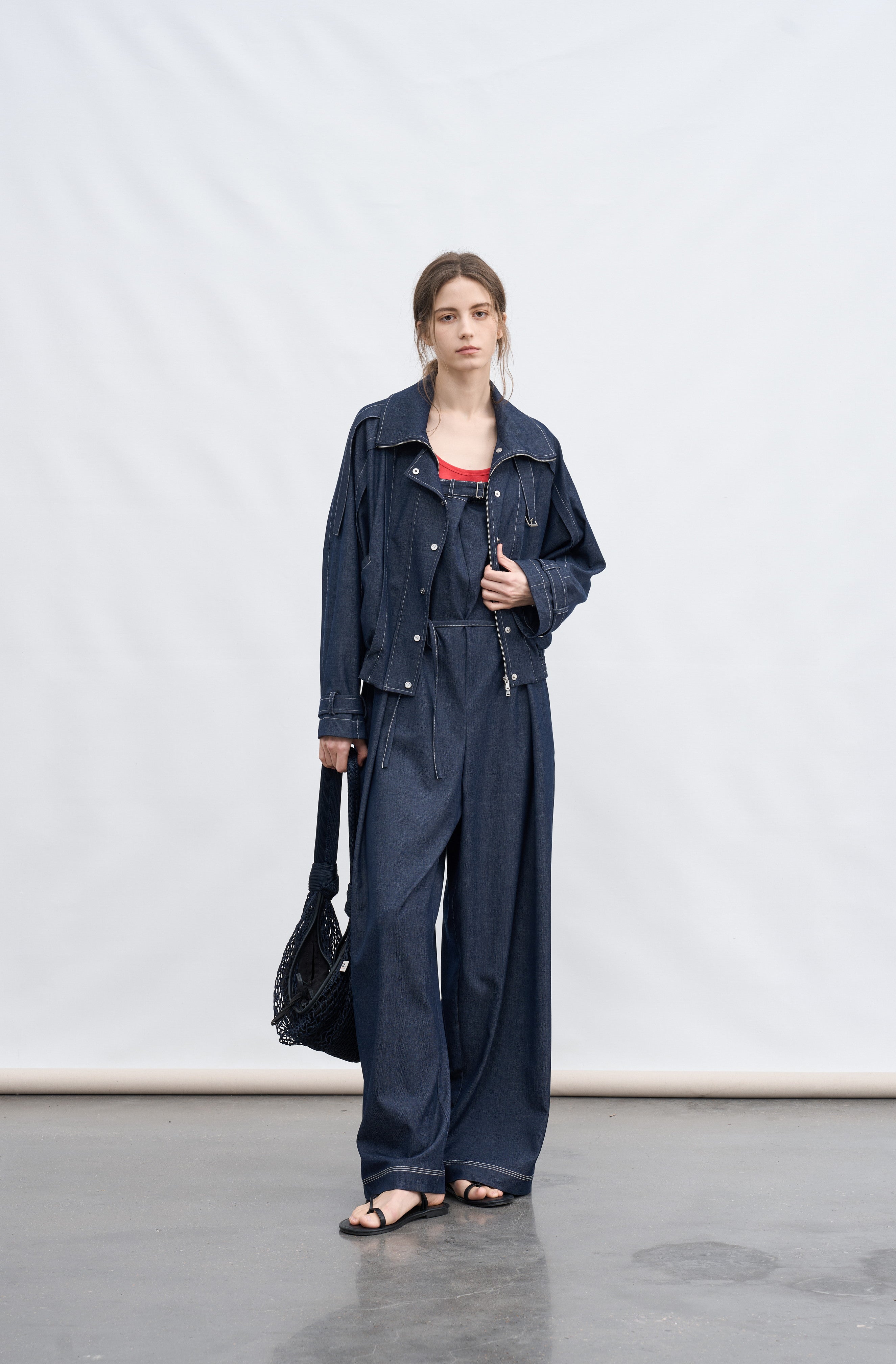 AIRY STITCH DENIM OVERALLS / 에어리 스티치 데님 오버롤