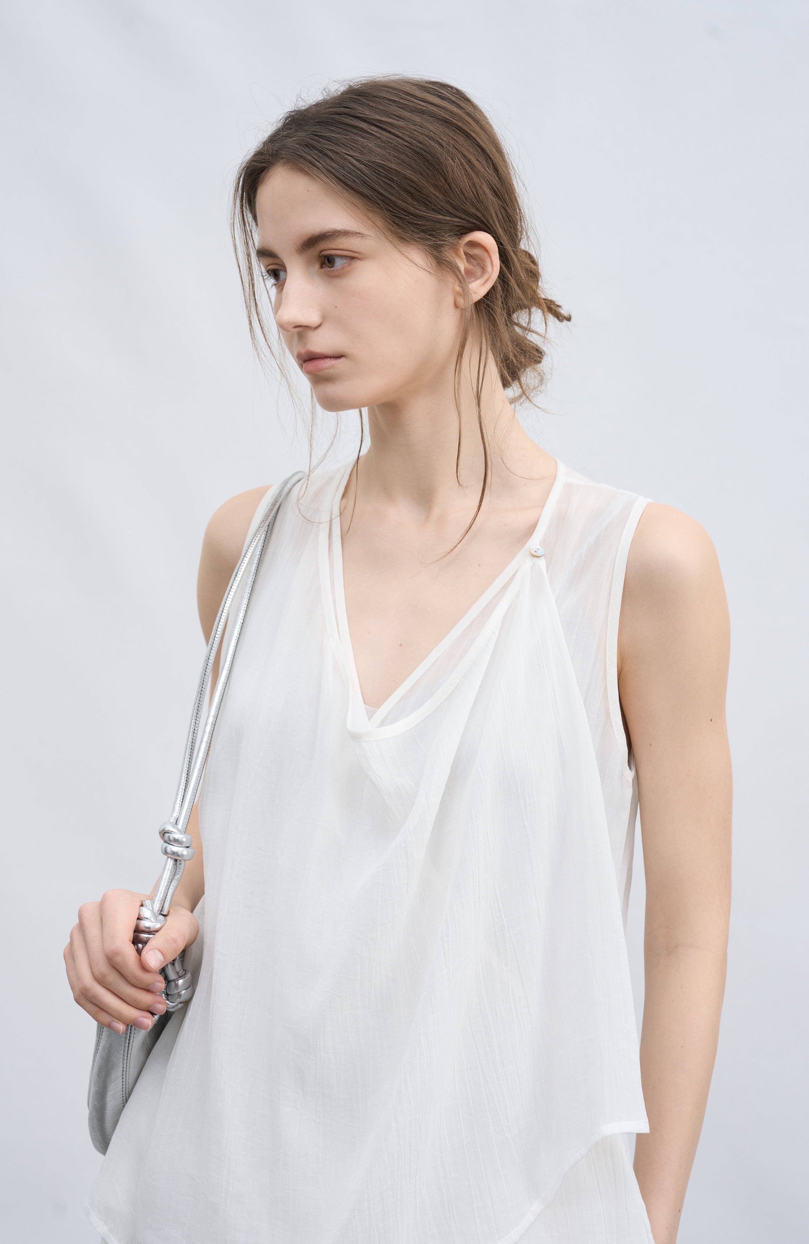 LAYER FRILL CHIFFON BLOUSE
