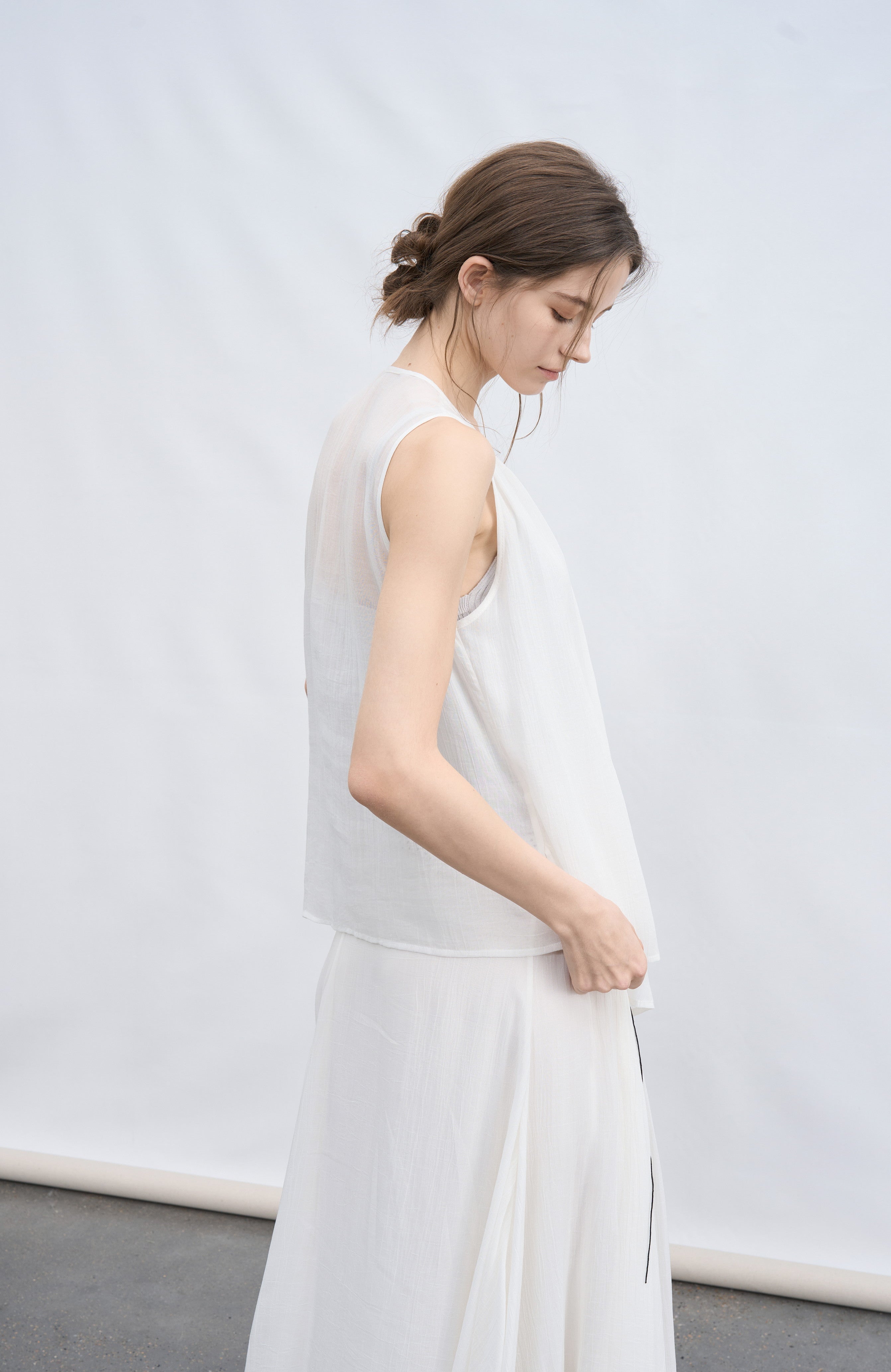 LAYER FRILL CHIFFON BLOUSE