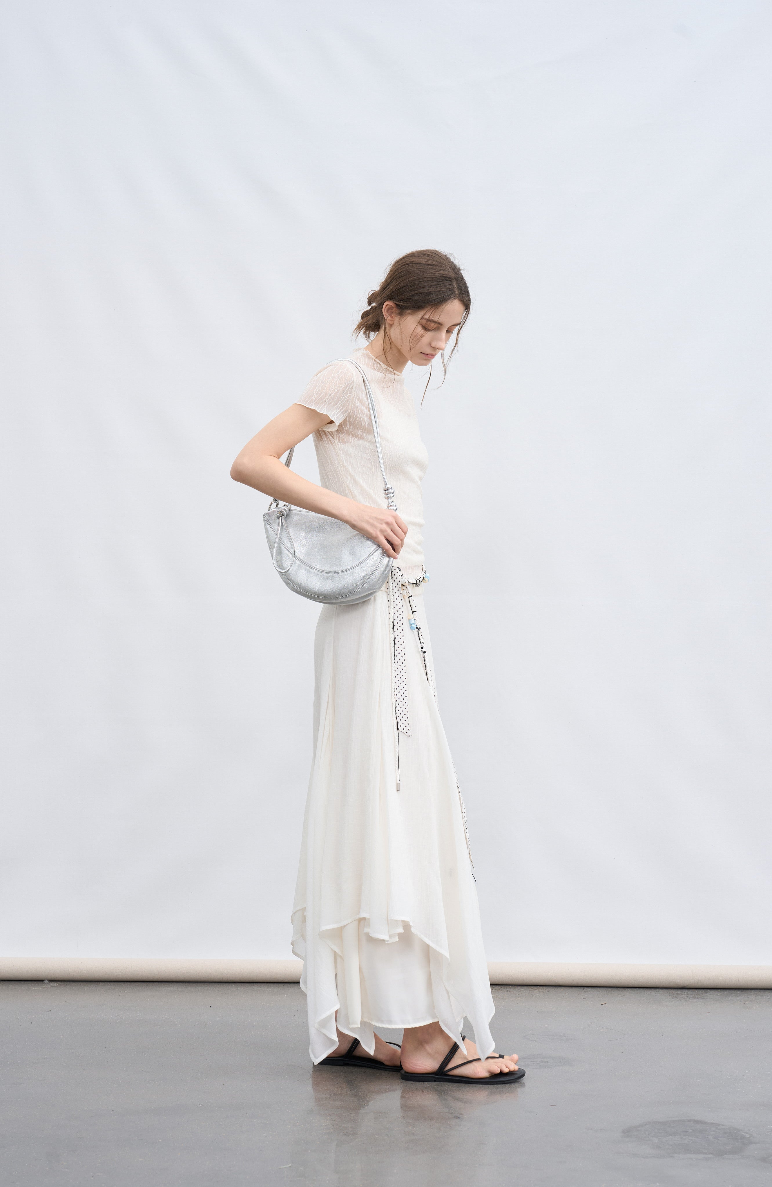 MIX FRILL CHIFFON SKIRT / 믹스 프릴 쉬폰 스커트