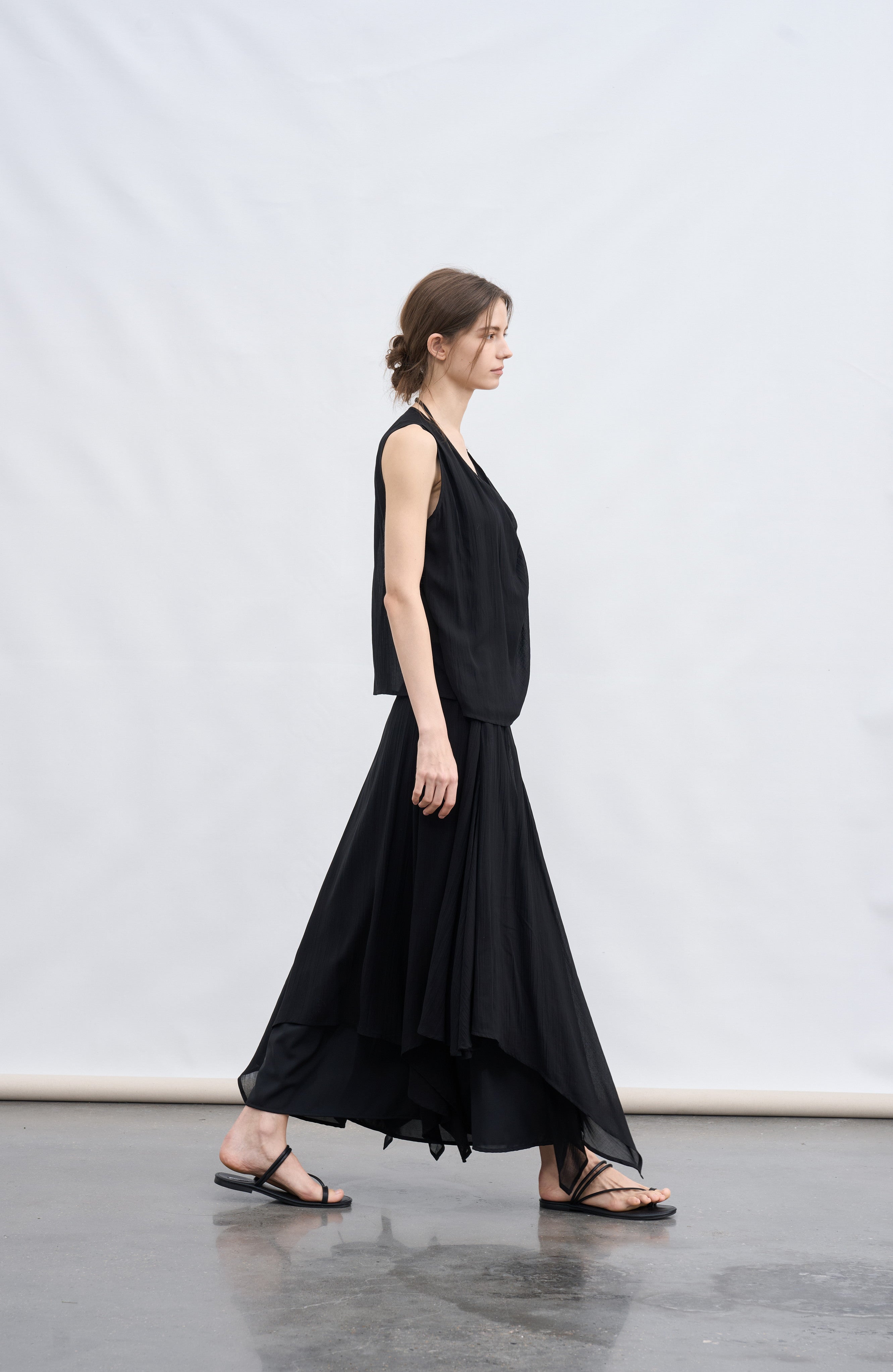 MIX FRILL CHIFFON SKIRT / 믹스 프릴 쉬폰 스커트