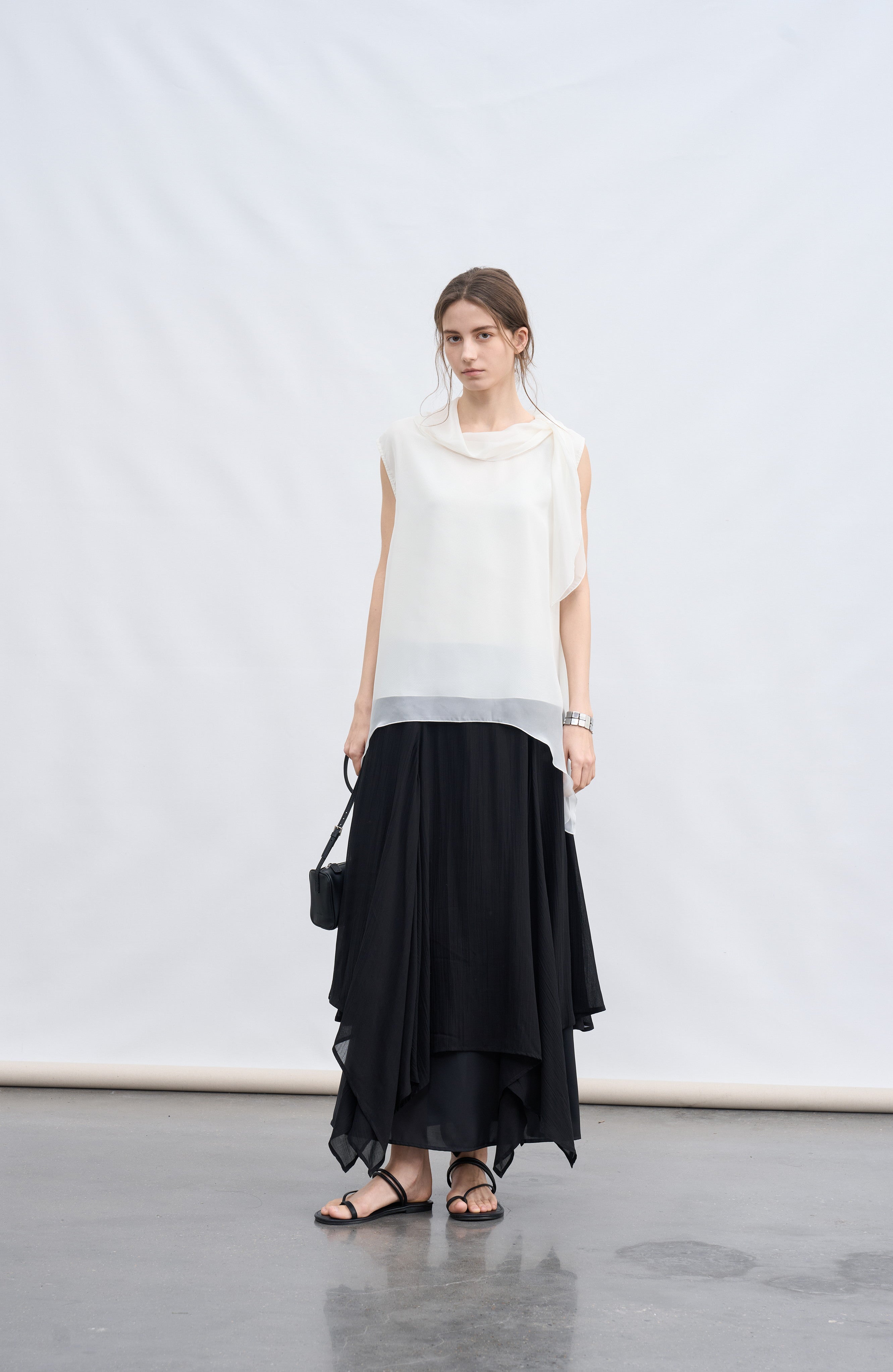 SHEER VEIL LAYERED BLOUSE