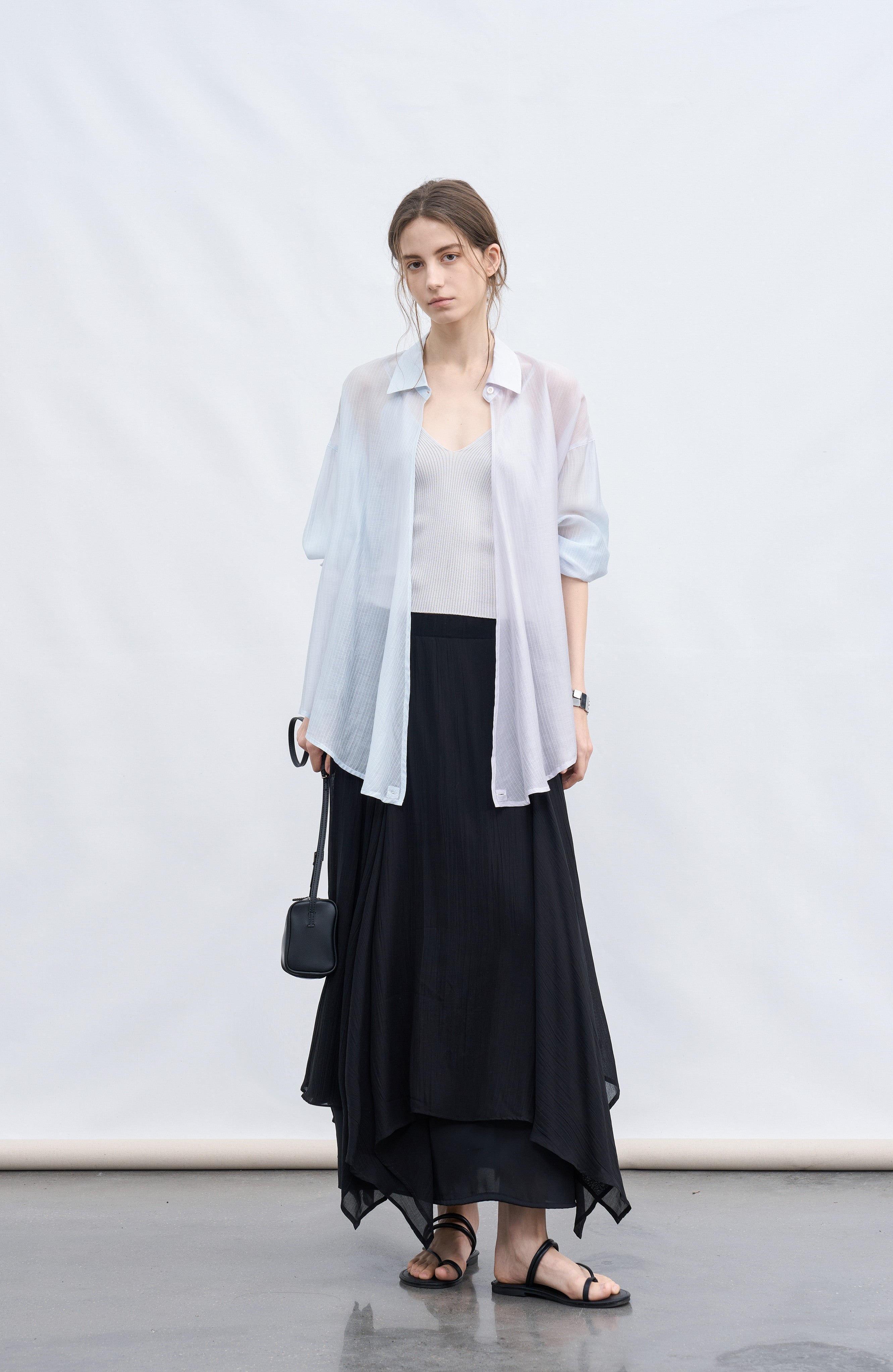 AQUA TONE STRING SHIRT / アクアトーンストリングシャツ