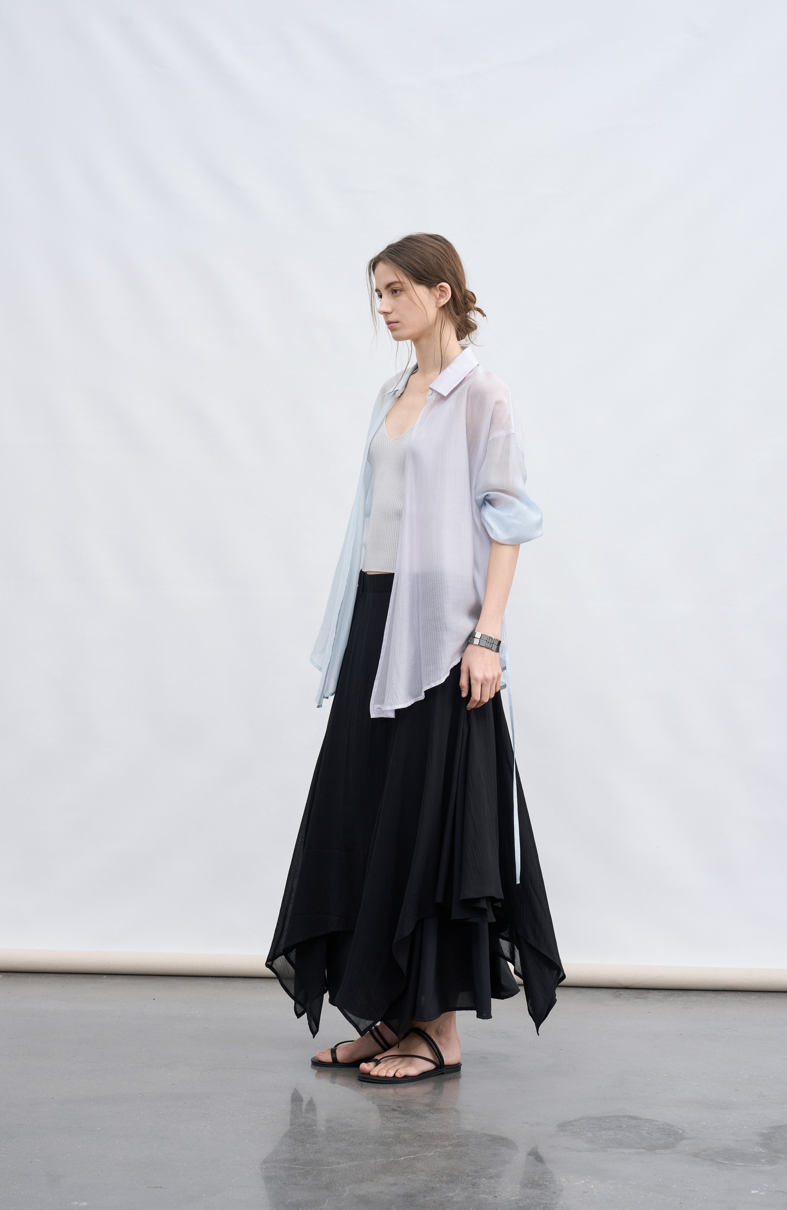 AQUA TONE STRING SHIRT / アクアトーンストリングシャツ