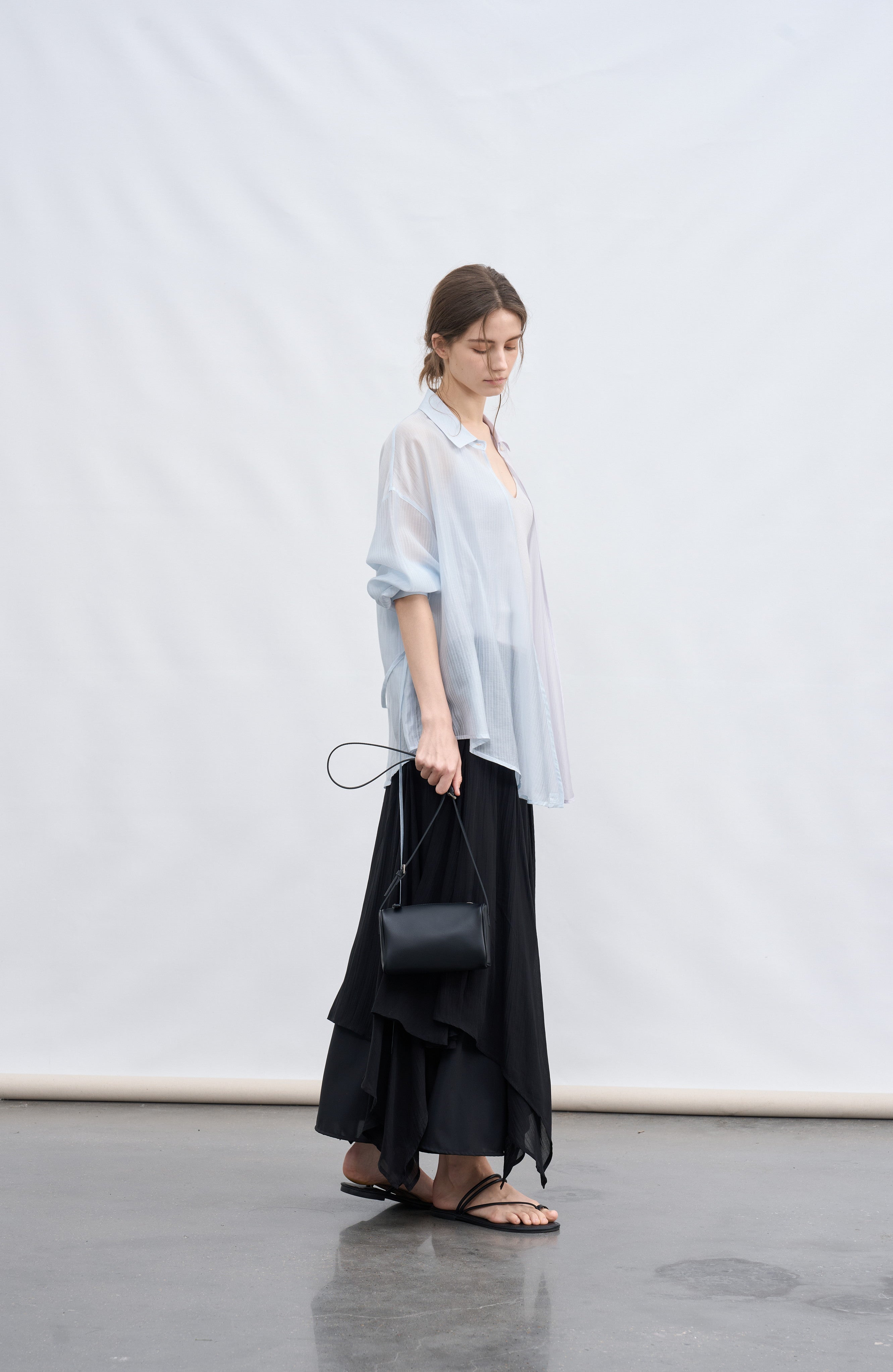 MIX FRILL CHIFFON SKIRT / 믹스 프릴 쉬폰 스커트