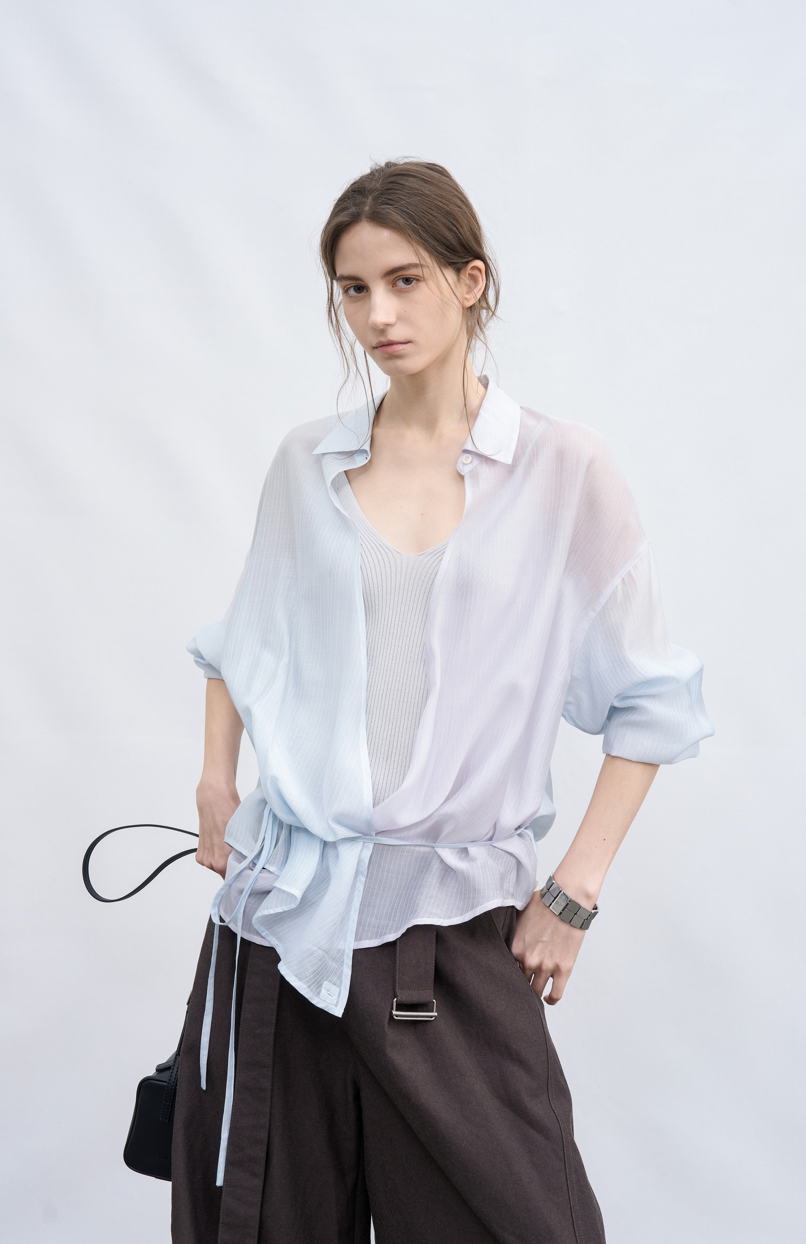 AQUA TONE STRING SHIRT / アクアトーンストリングシャツ
