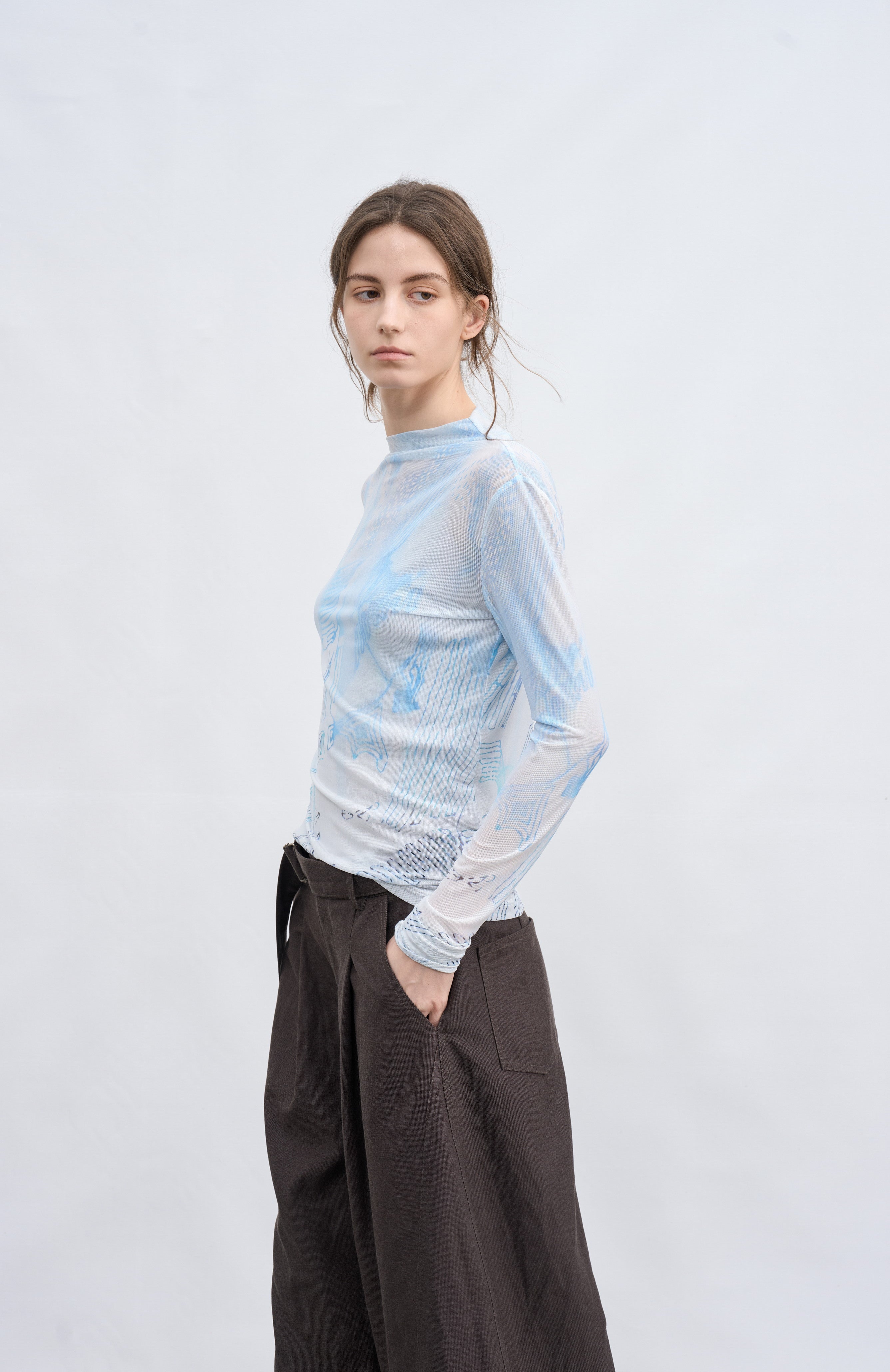 DIESEL セカンドスキン　シアートップス　ブルー　お値下げ可能 BLUE DRIP SHEER TOP / ブルードリップシアートップ