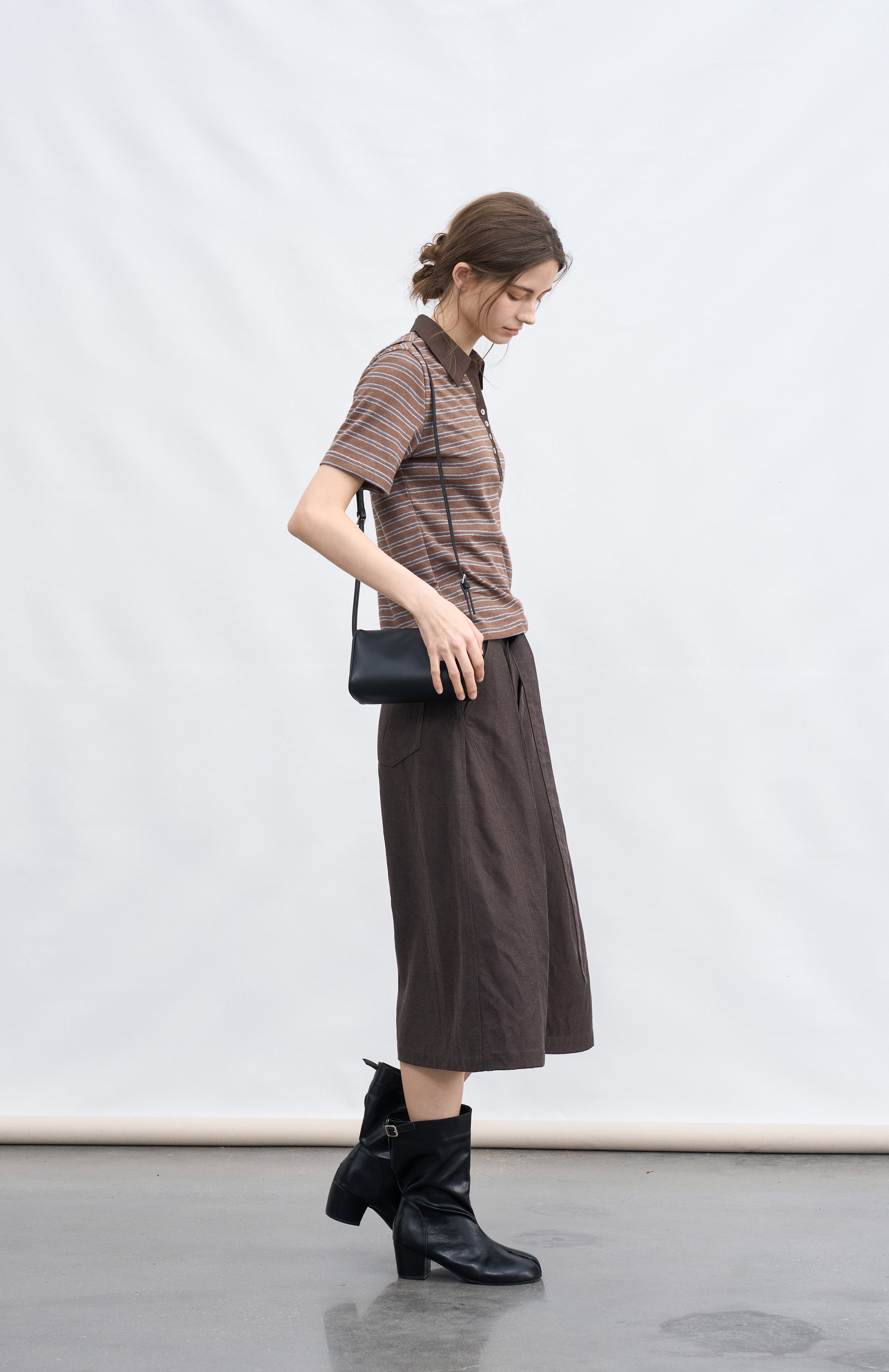 WIDE CURVE HALF PANTS