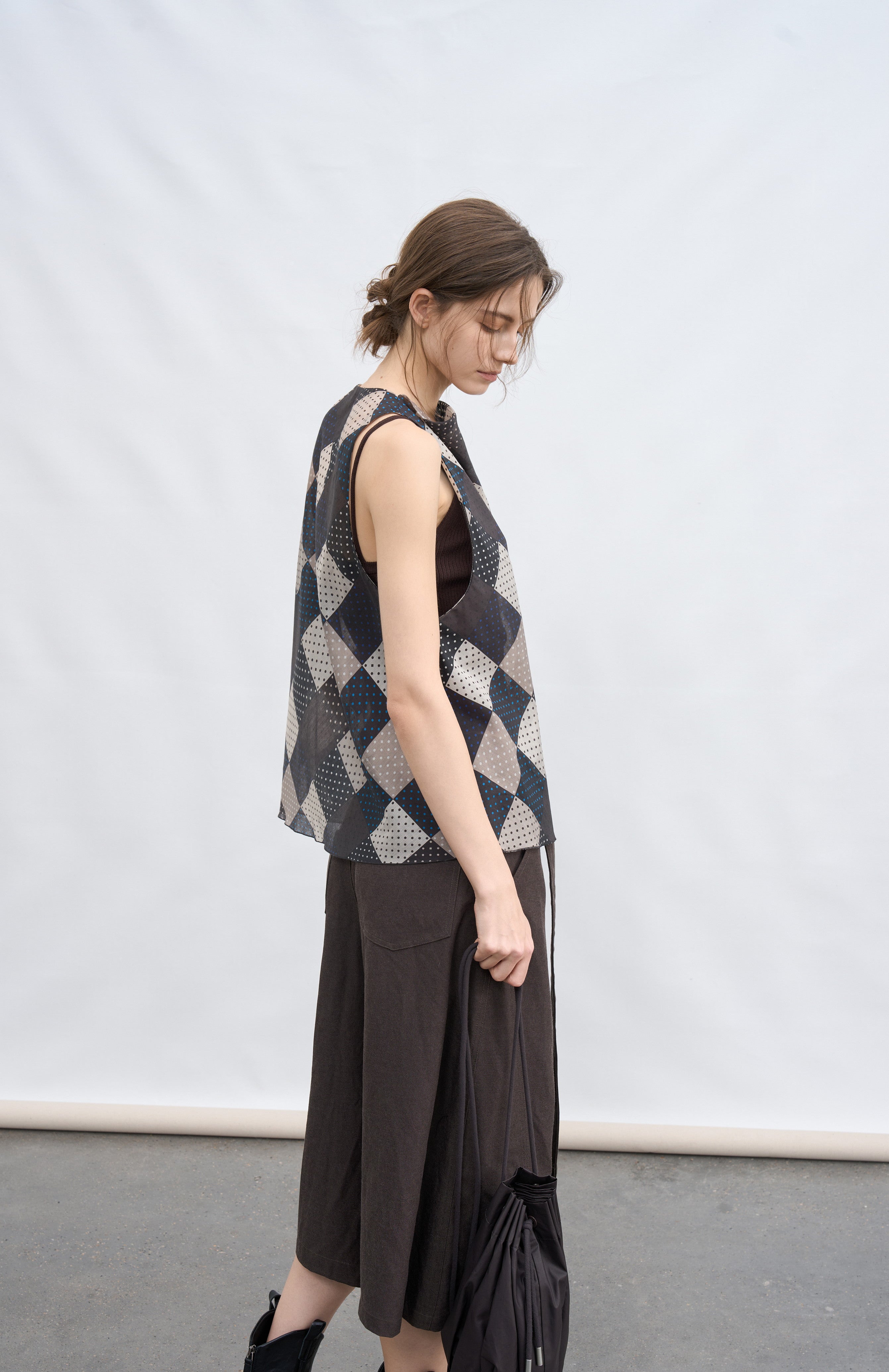 AIRY DOT CHECK TOP / エアリードットチェックトップ