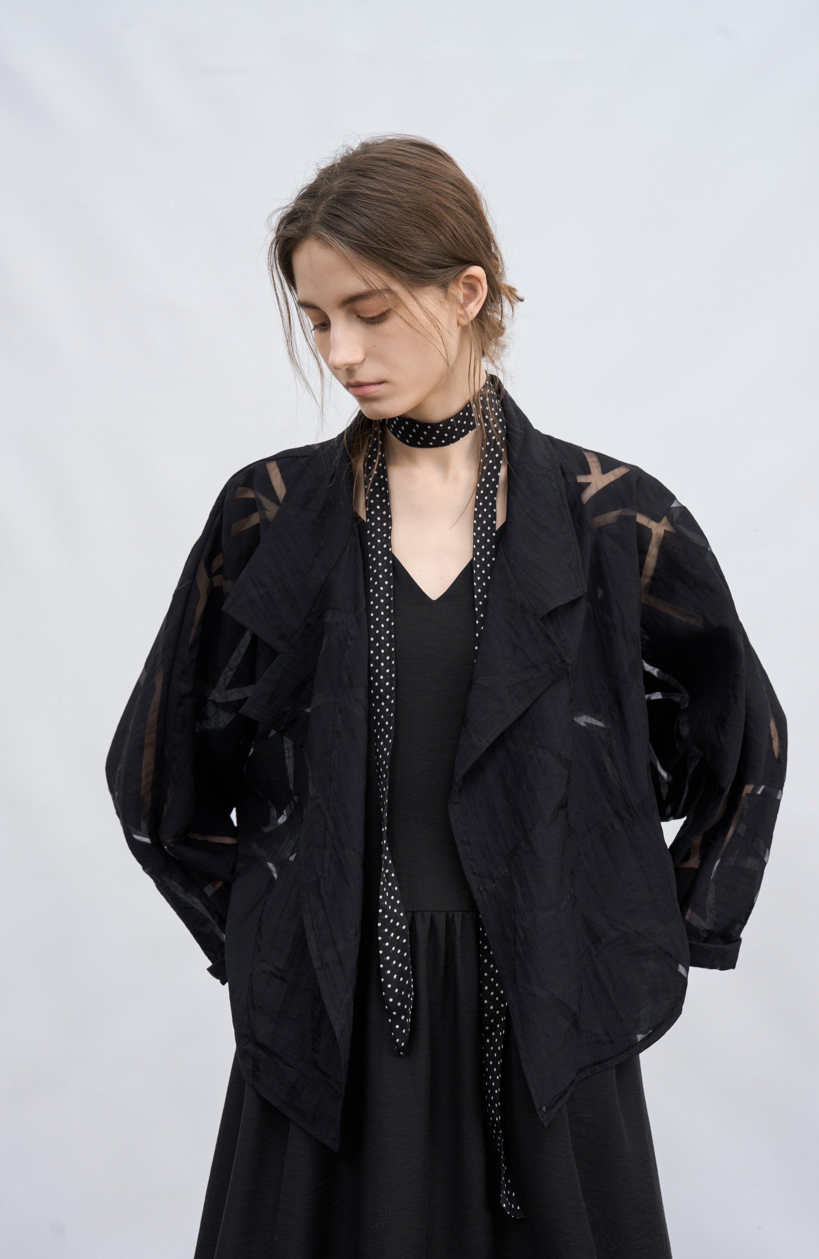 GEOMETRIC SHEER LIGHT JACKET