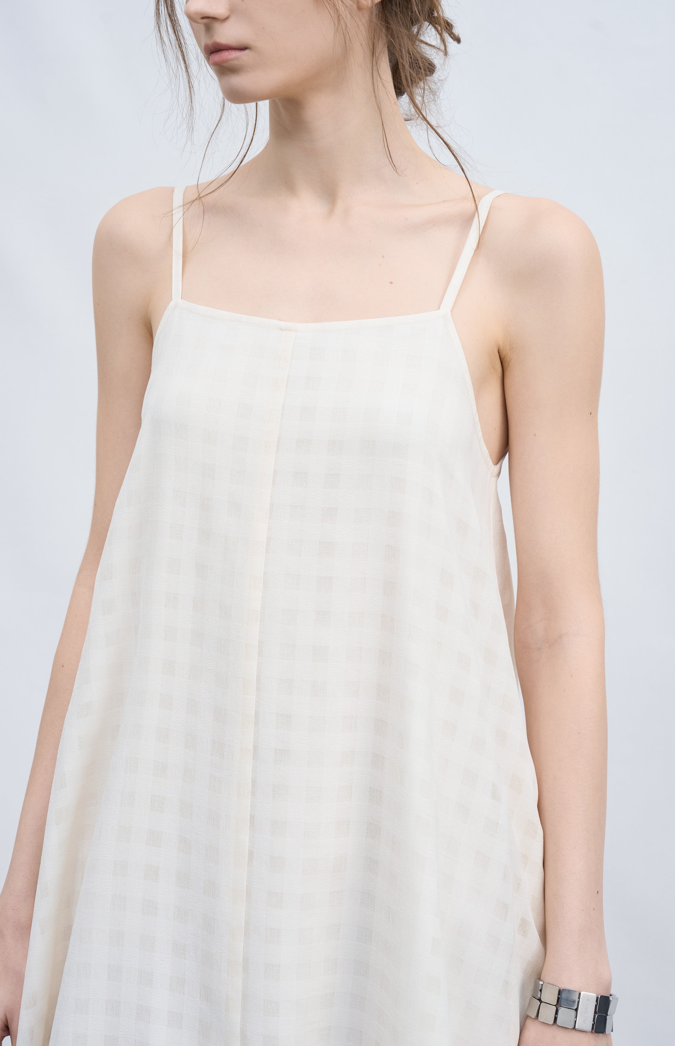BALLOON GATHER CHECK DRESS / 벌룬 개더 체크 드레스