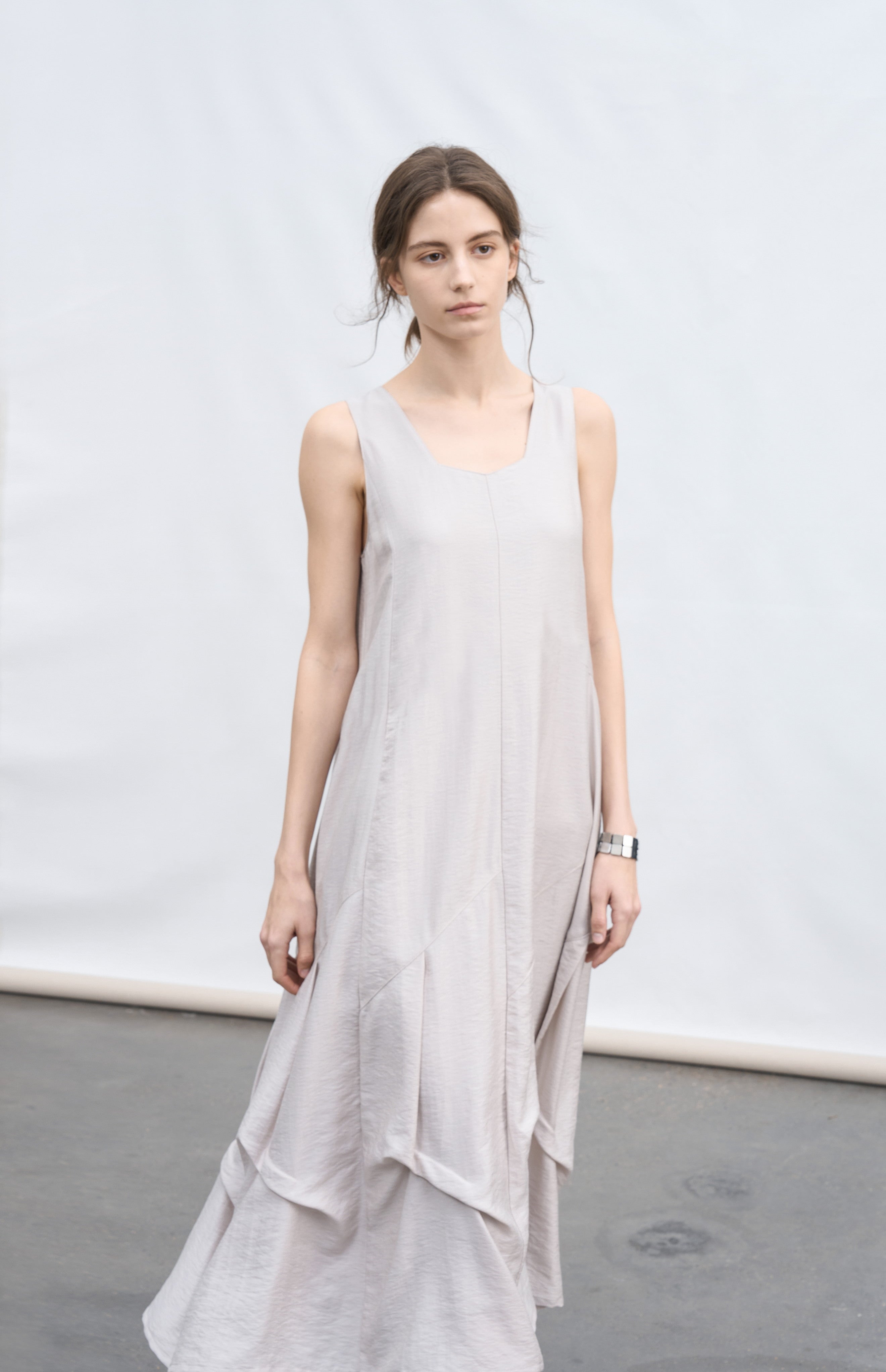 RANDOM TUCK PUFF DRESS / 랜덤 턱 퍼프 원피스