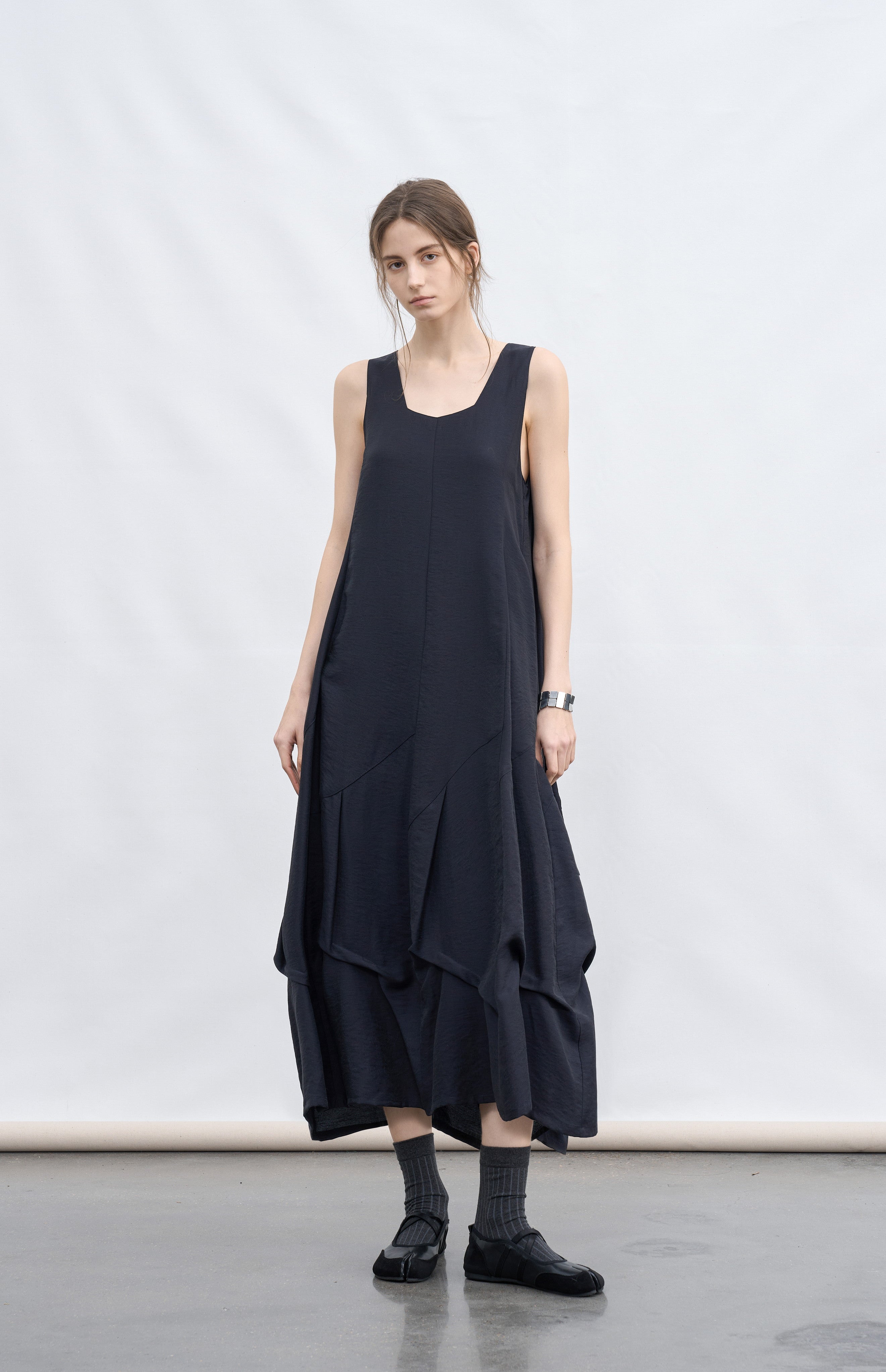 RANDOM TUCK PUFF DRESS / 랜덤 턱 퍼프 원피스