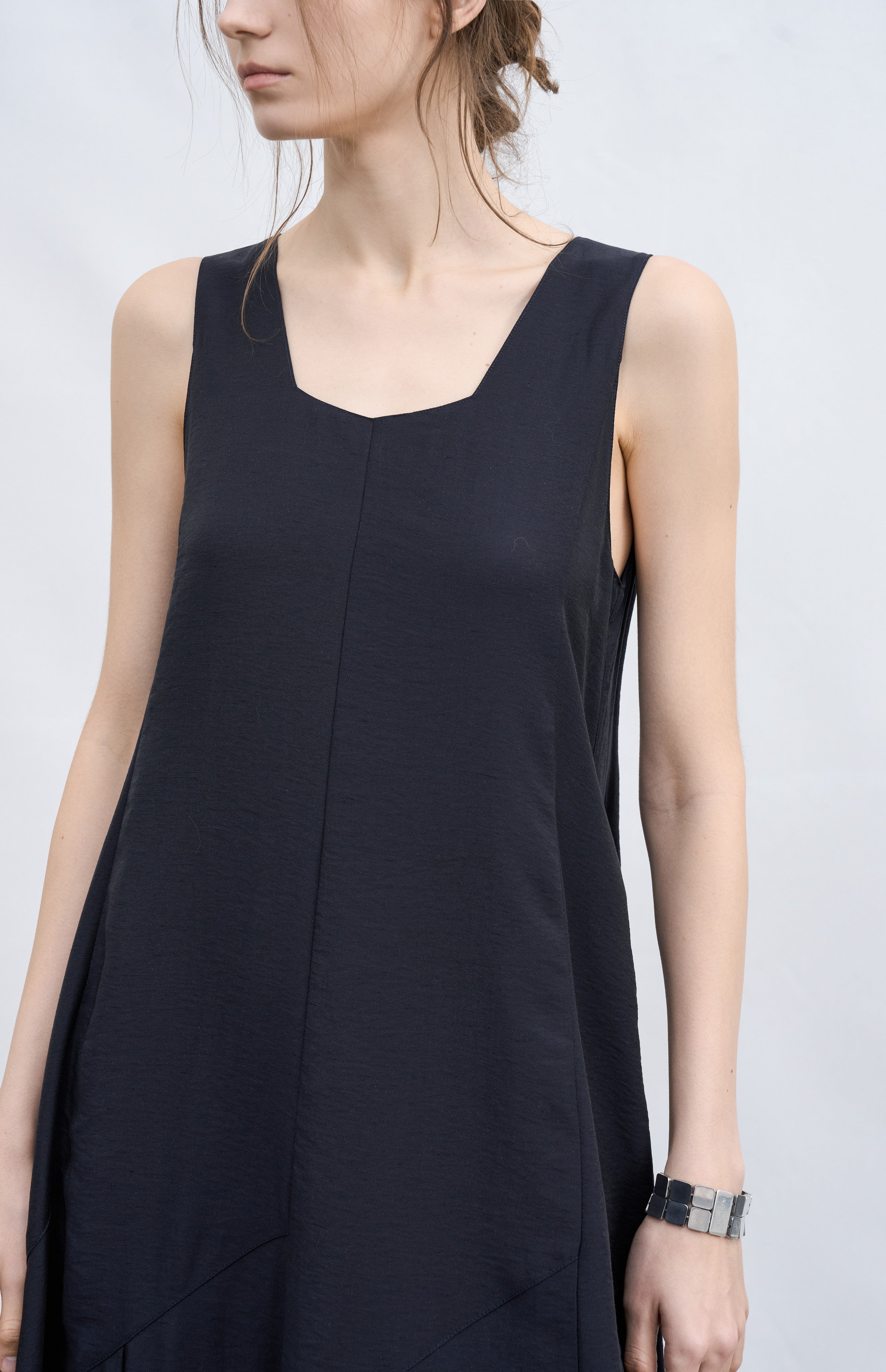 RANDOM TUCK PUFF DRESS / 랜덤 턱 퍼프 원피스
