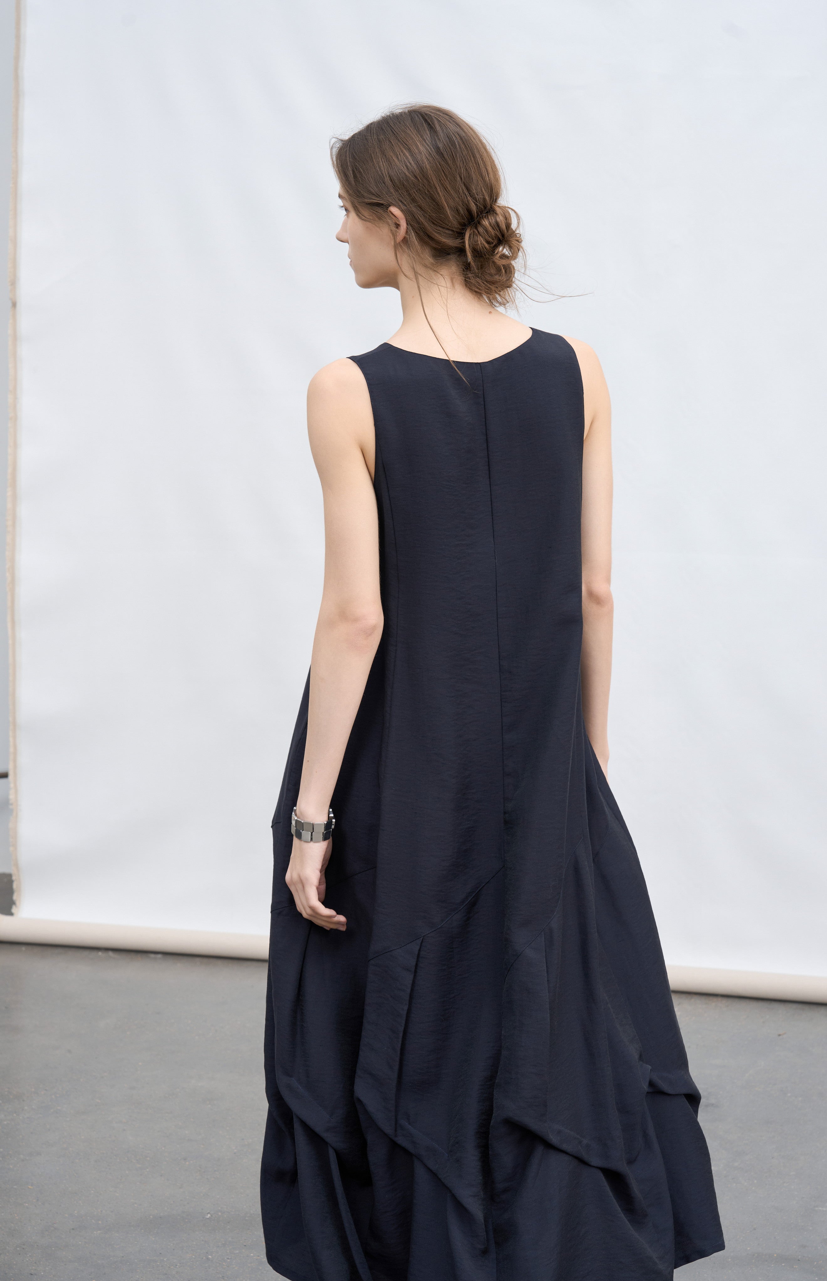 RANDOM TUCK PUFF DRESS / 랜덤 턱 퍼프 원피스