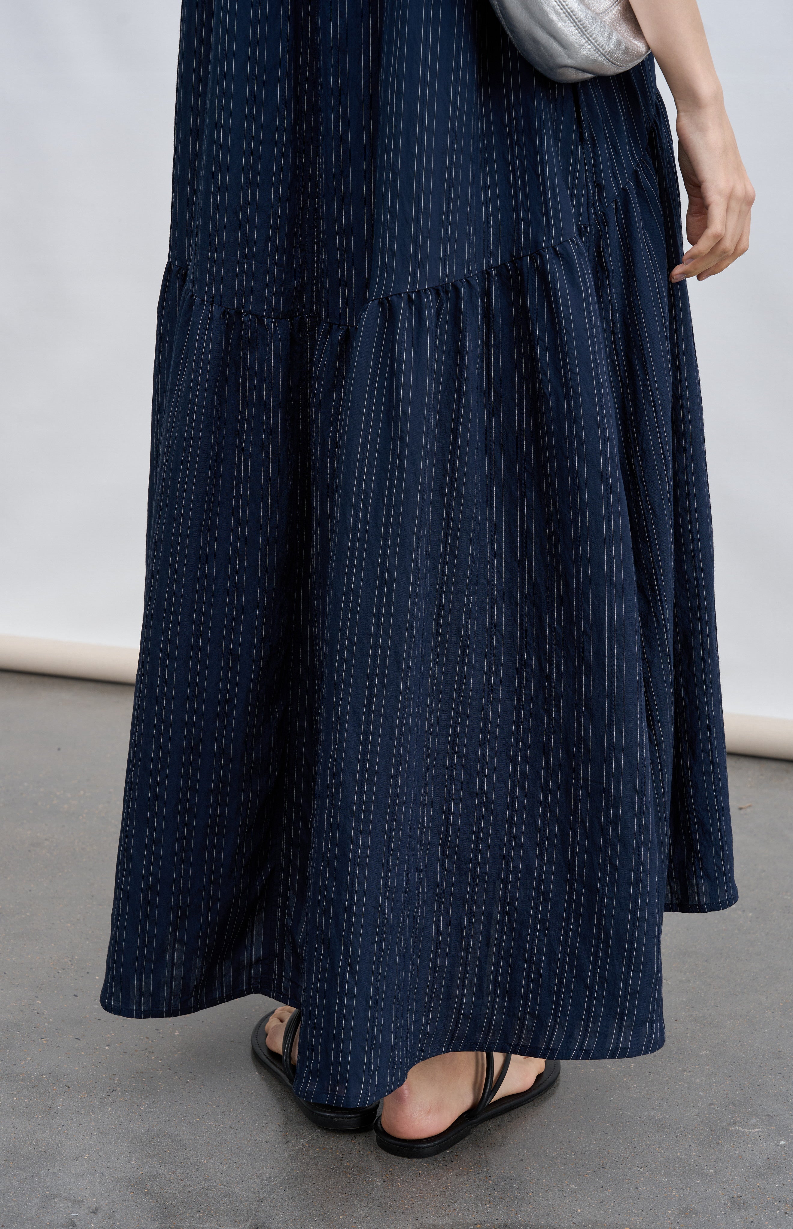 NAVY BLUE STRIPE DRESS / ネイビーブルーストライプワンピース