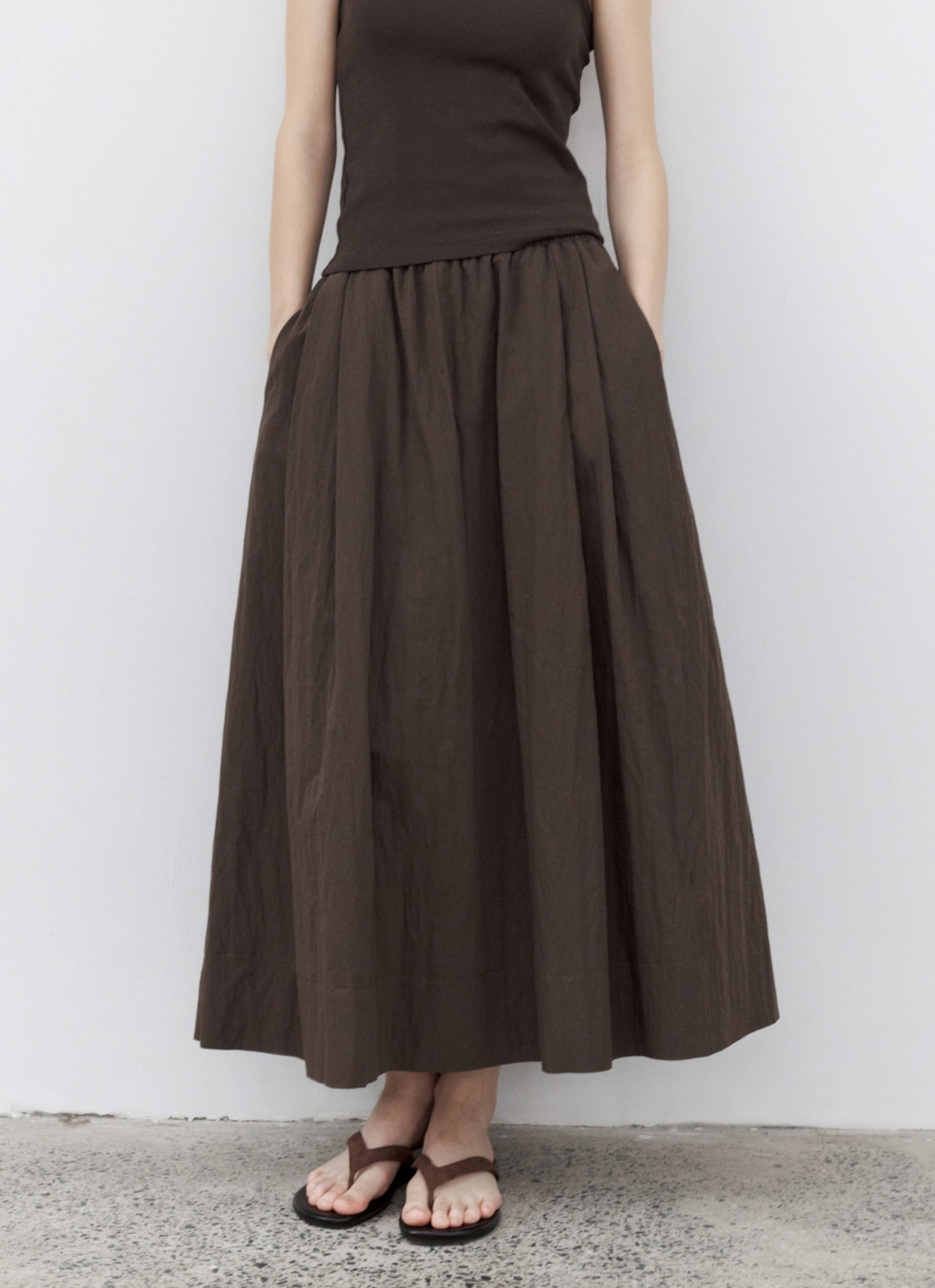 DRY CRINKLE VOLUME SKIRT / ドライクリンクルボリュームスカート