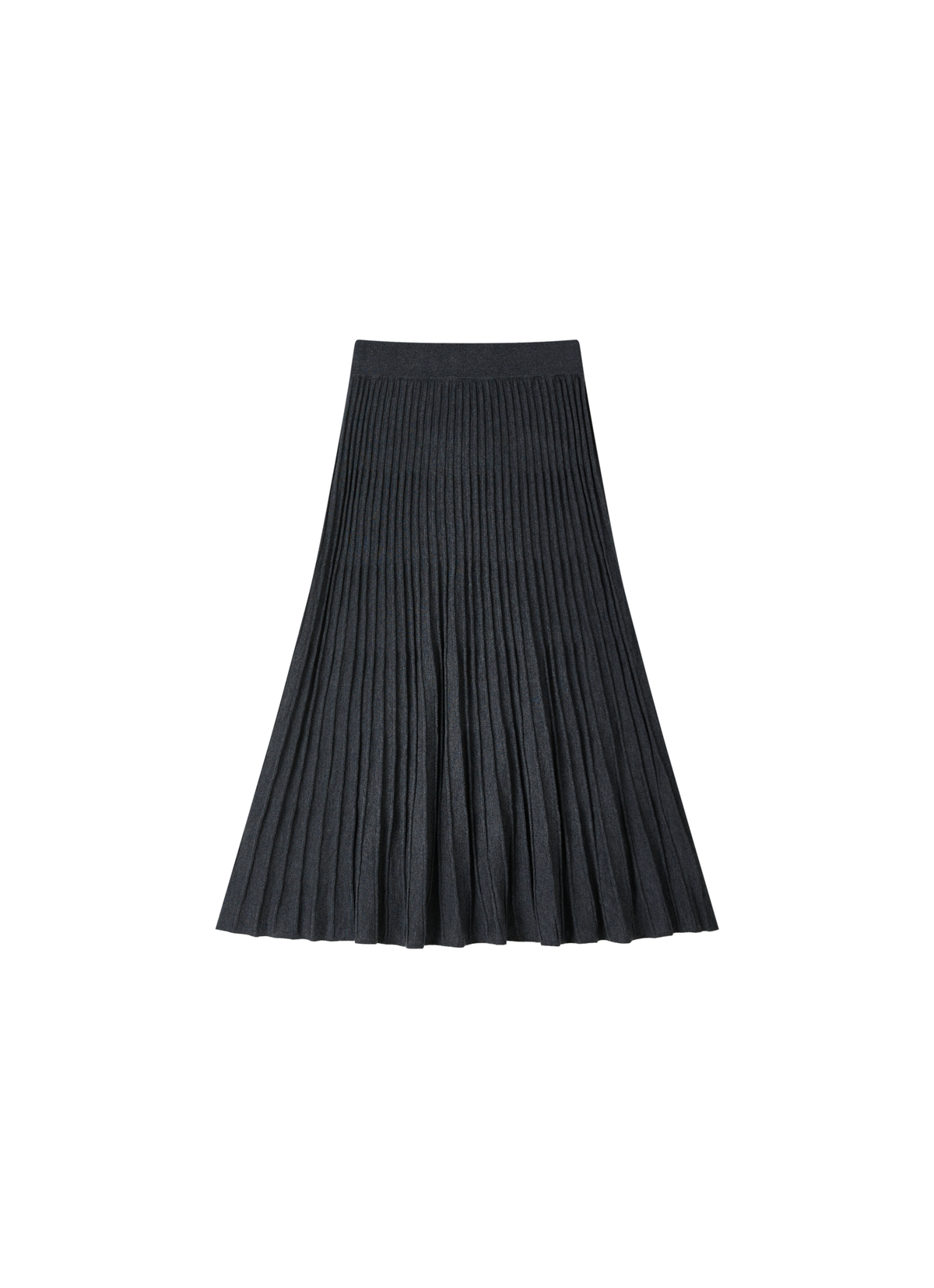 DRAPE PLEATED KNIT SKIRT