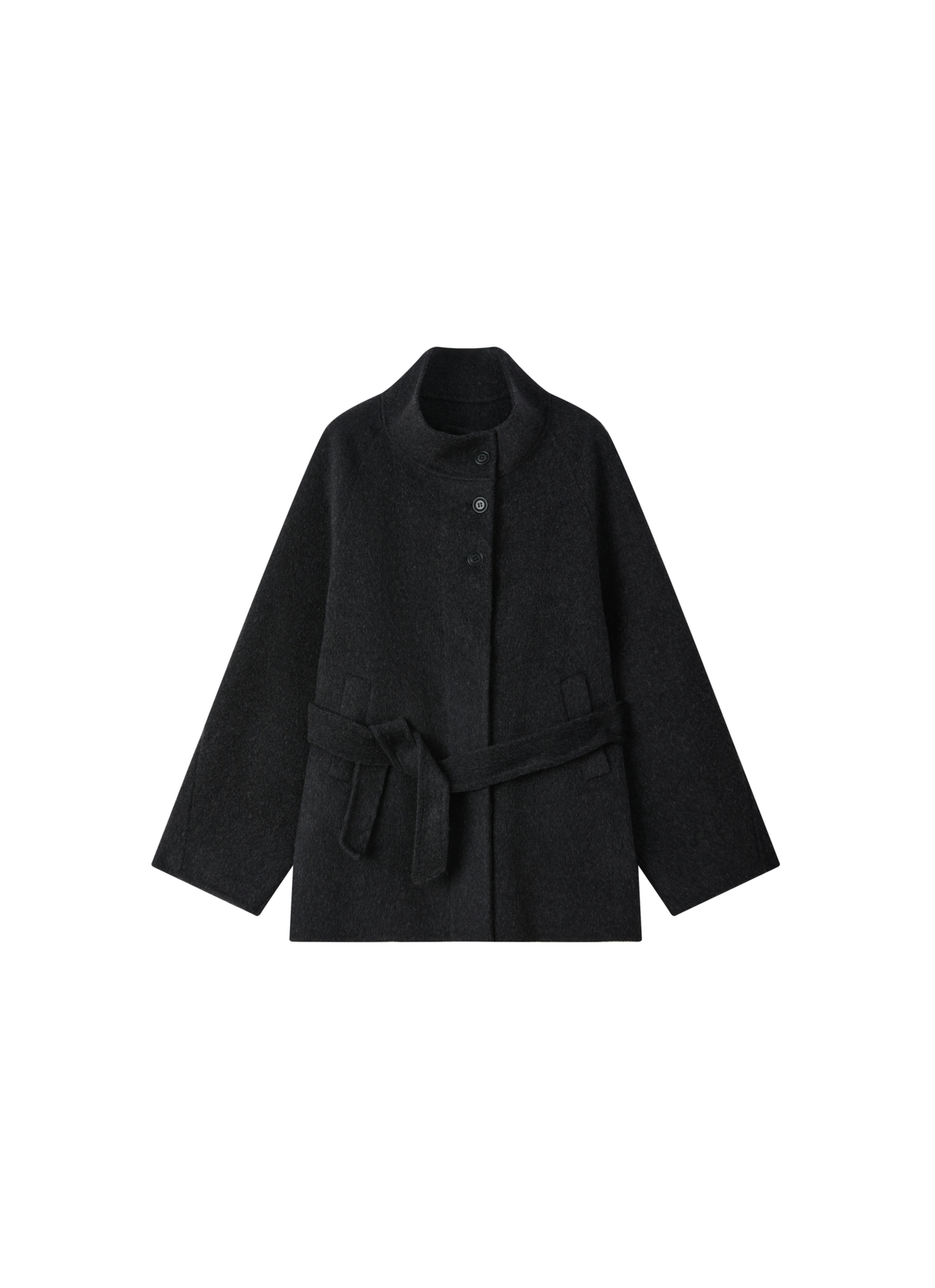 FEATHER WOOL100% MIDI COAT