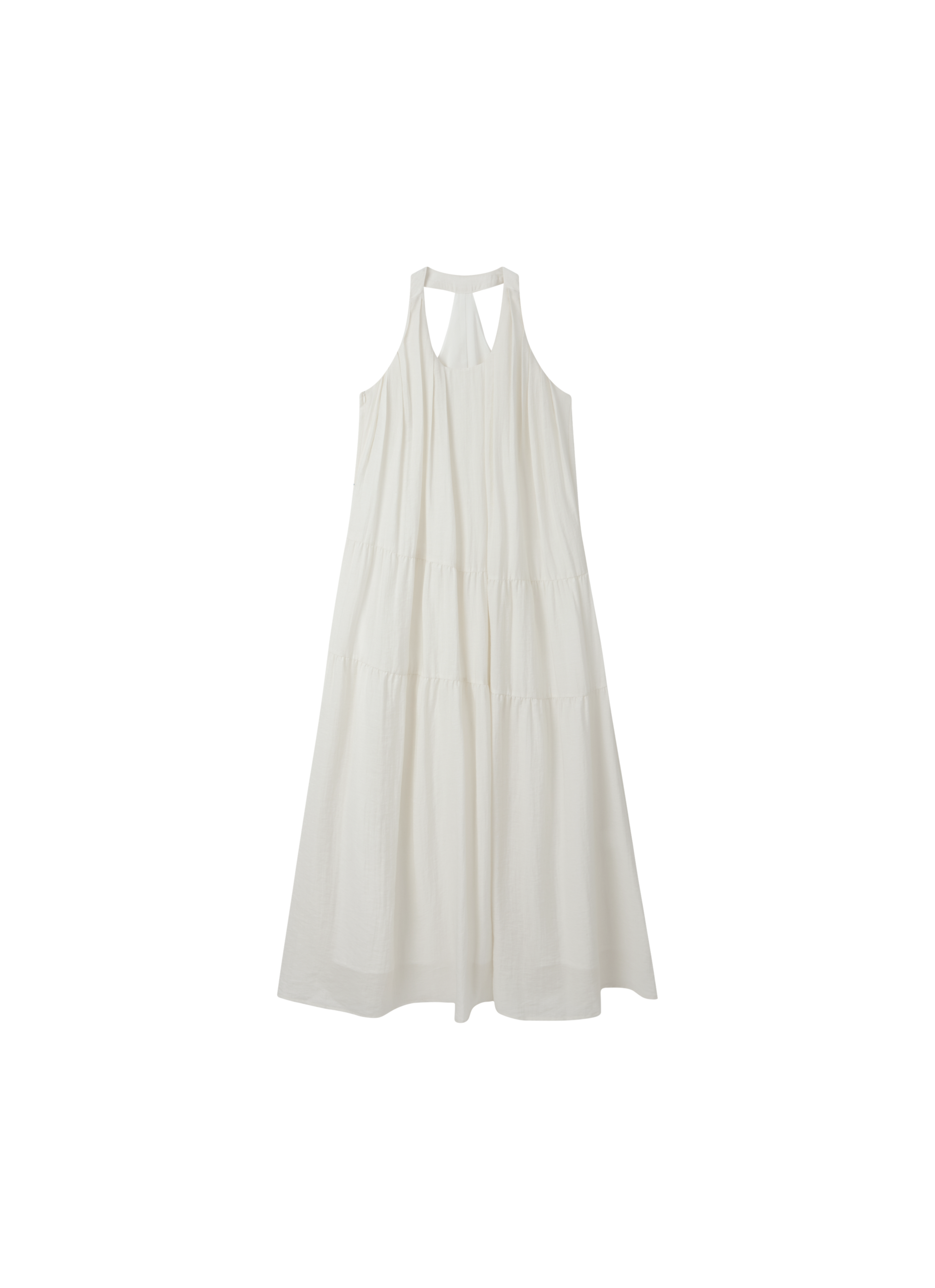 SOFT PLEAT HALTER DRESS