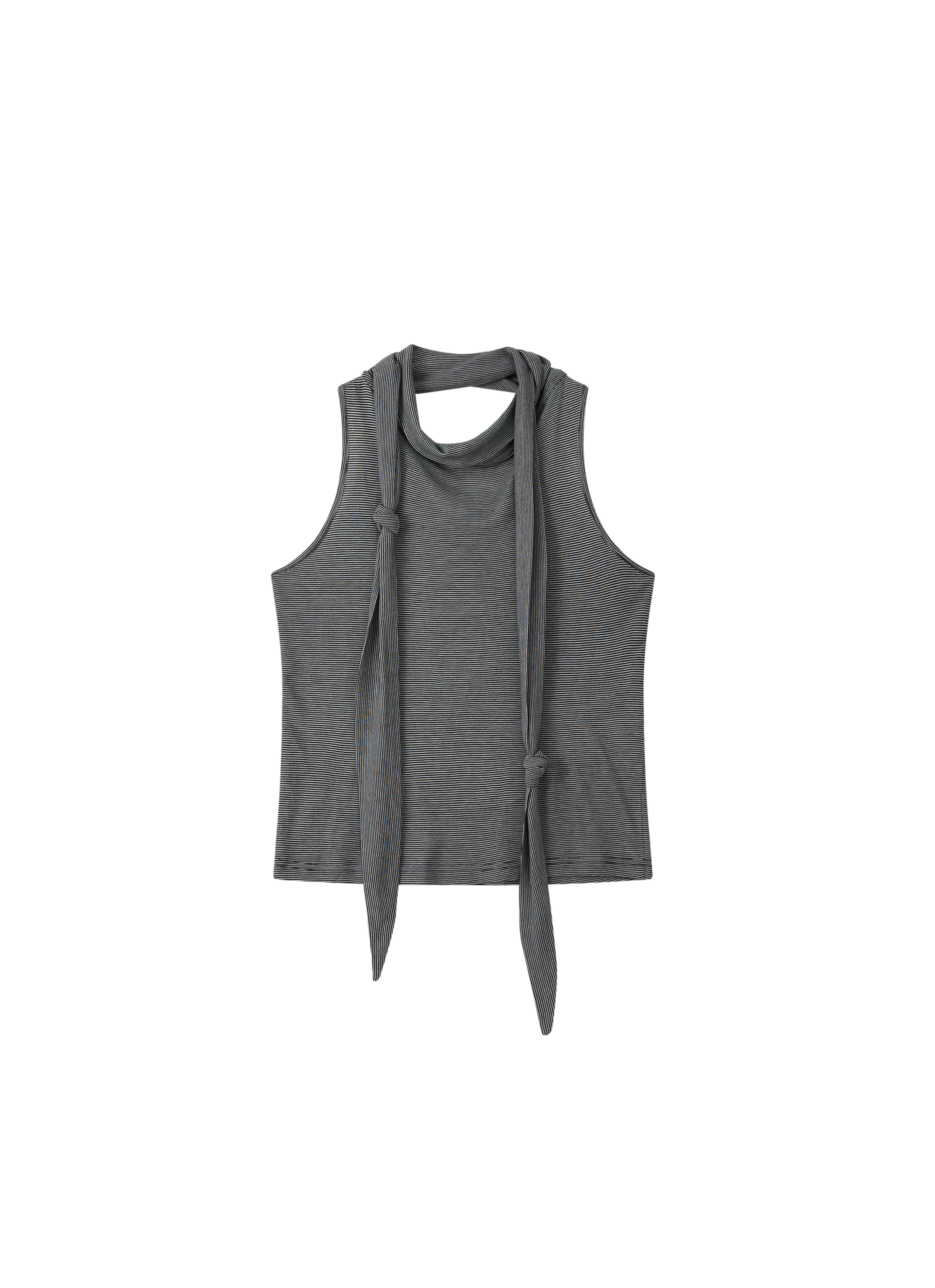 SCARF TIE STRIPE TOP